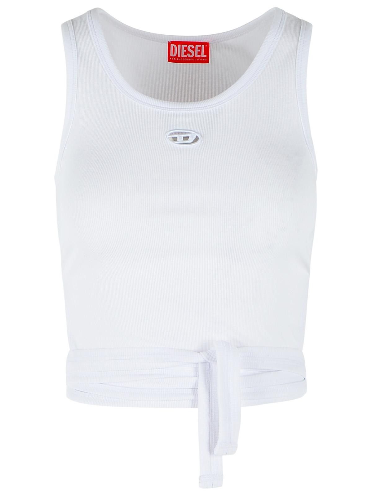 DIESEL 'Anky' White Cotton Tank Top