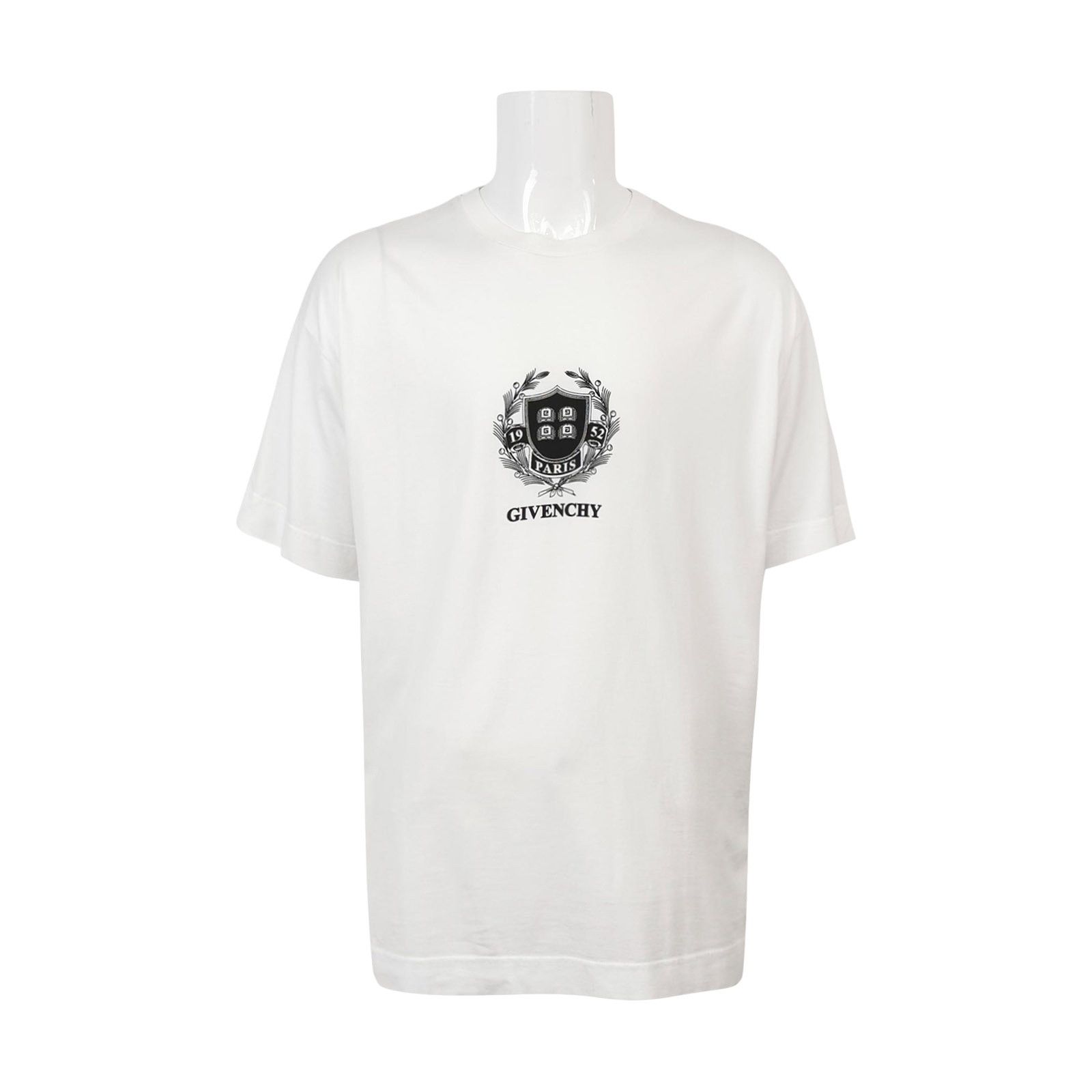Givenchy Givenchy Crest Logo Print Cotton T-Shirt Size M Size US M / EU 48-50 / 2 - 1 Thumbnail