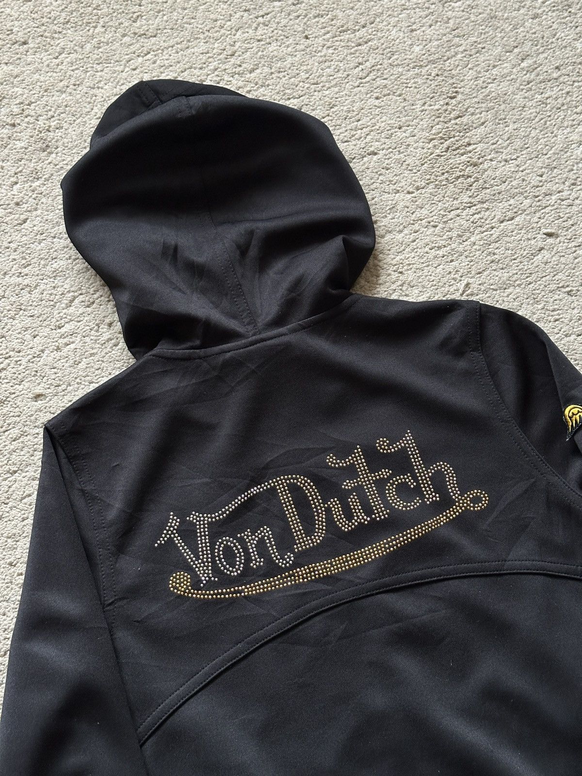 Von Dutch 2000s Vintage Von Dutch Rhinestone Logo Hoodie Size S / US 4 / IT 40 - 2 Thumbnail