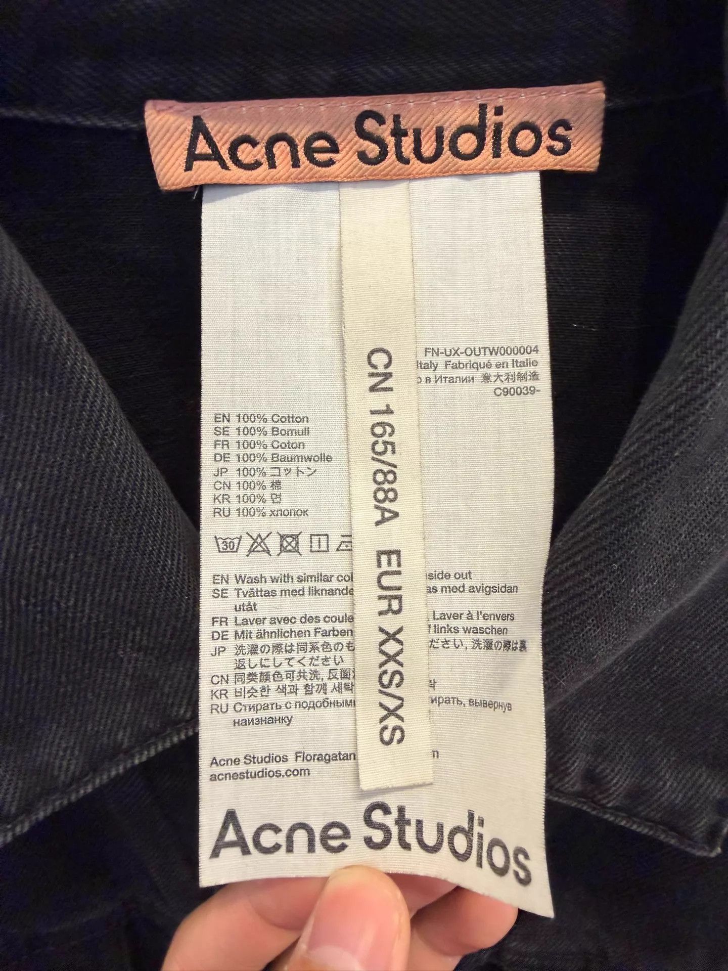 Acne Studios Acne Studios Denim Loose Unisex Black Jacket XS/XXS Size US XS / EU 42 / 0 - 2 Thumbnail