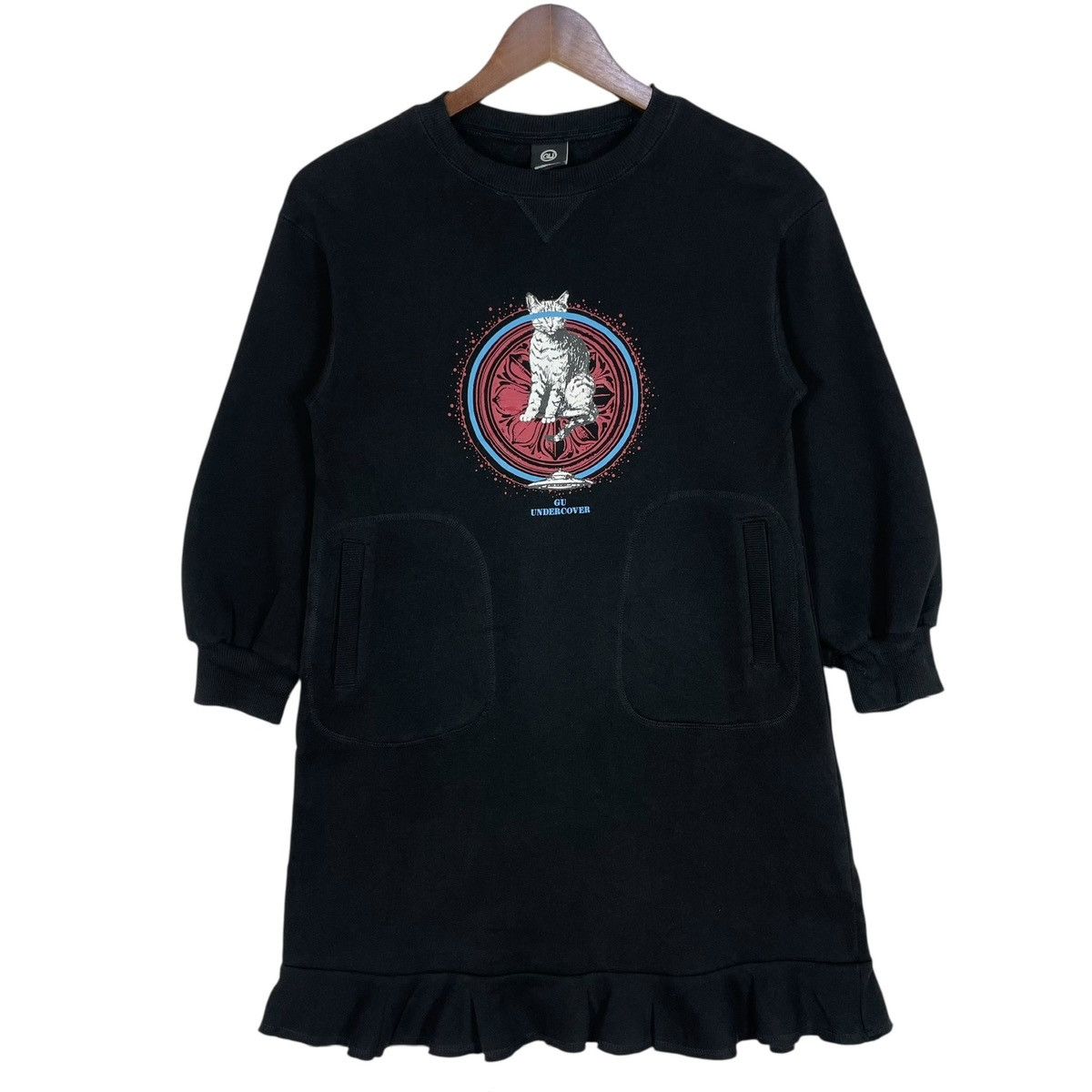 Undercover Vintage Undercover GU Big Logo Sweatshirt Dress - Japanese Size S / US 4 / IT 40 - 1 Thumbnail
