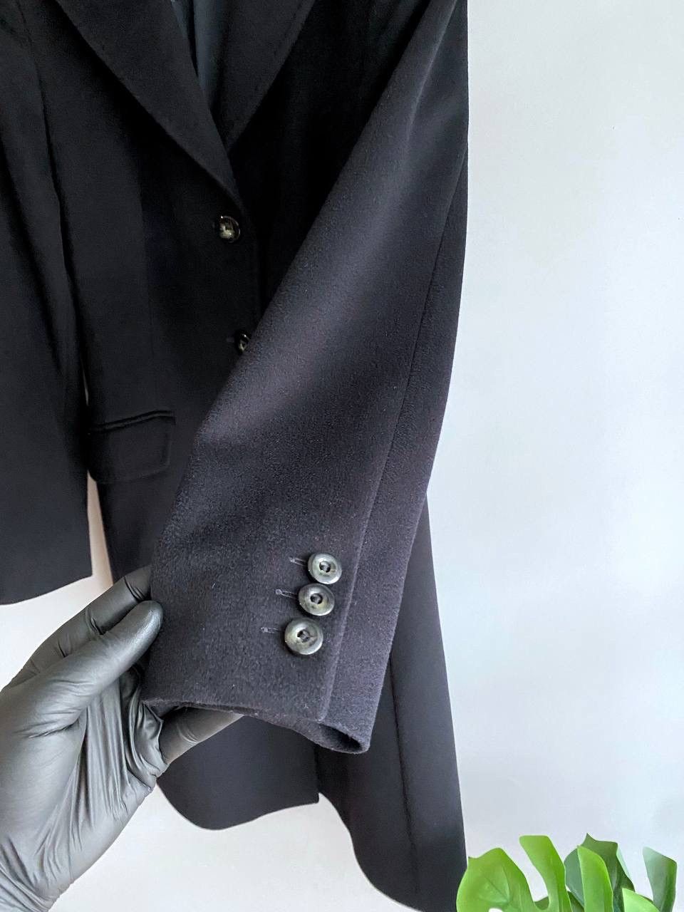 Designer × Max Mara Max Mara Studio Women's Wool Black Coat Size M / US10 / UK12 Size M / US 6-8 / IT 42-44 - 9 Thumbnail