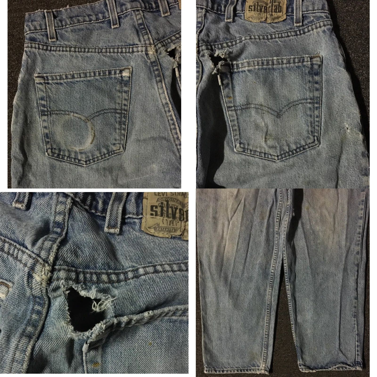 Levi's VINTAGE Levi's 500 Jeans Men Distressed Baggy 34 Denim Blue 90s Grunge Skater USA Rock/Retro/Thrashed Modern Style Size US 34 / EU 50 - 8 Thumbnail