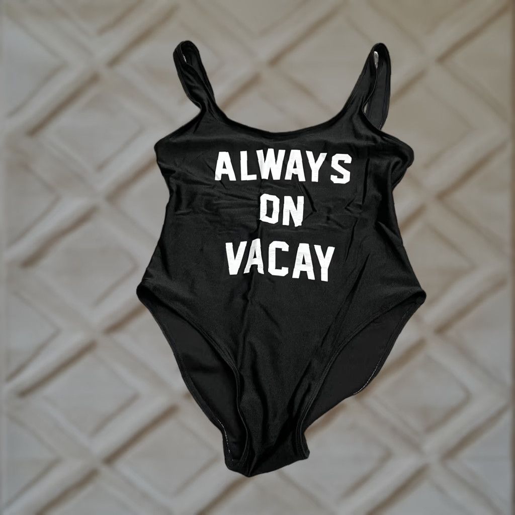 Victoria's Secret Swimwear Bodysuit Women Medium Black Always On Vacay Stretch Size M / US 6-8 / IT 42-44 - 1 Thumbnail