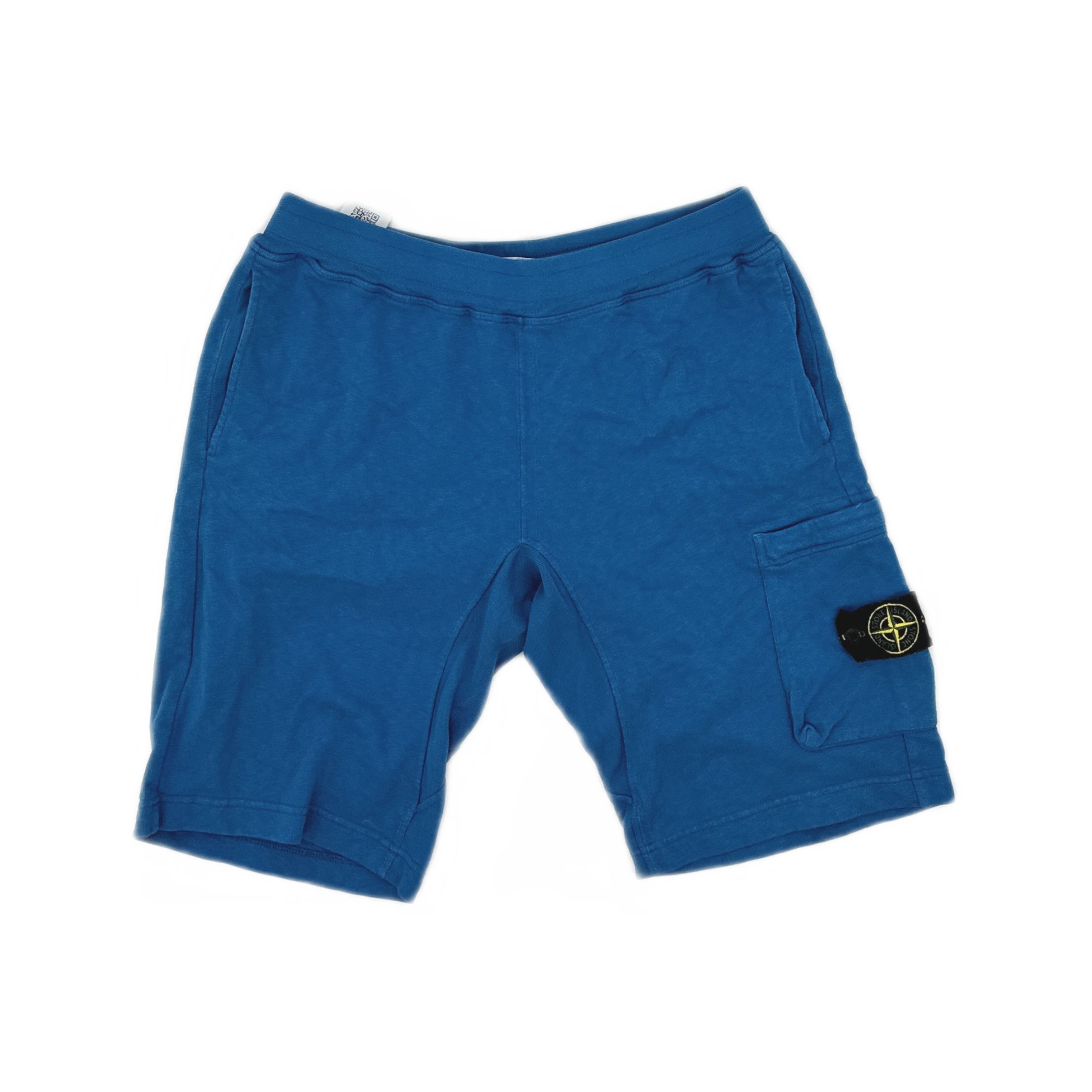 Stone Island Stone Island Blue Cotton Compass Patch Shorts Size L Size US 34 / EU 50 - 1 Thumbnail