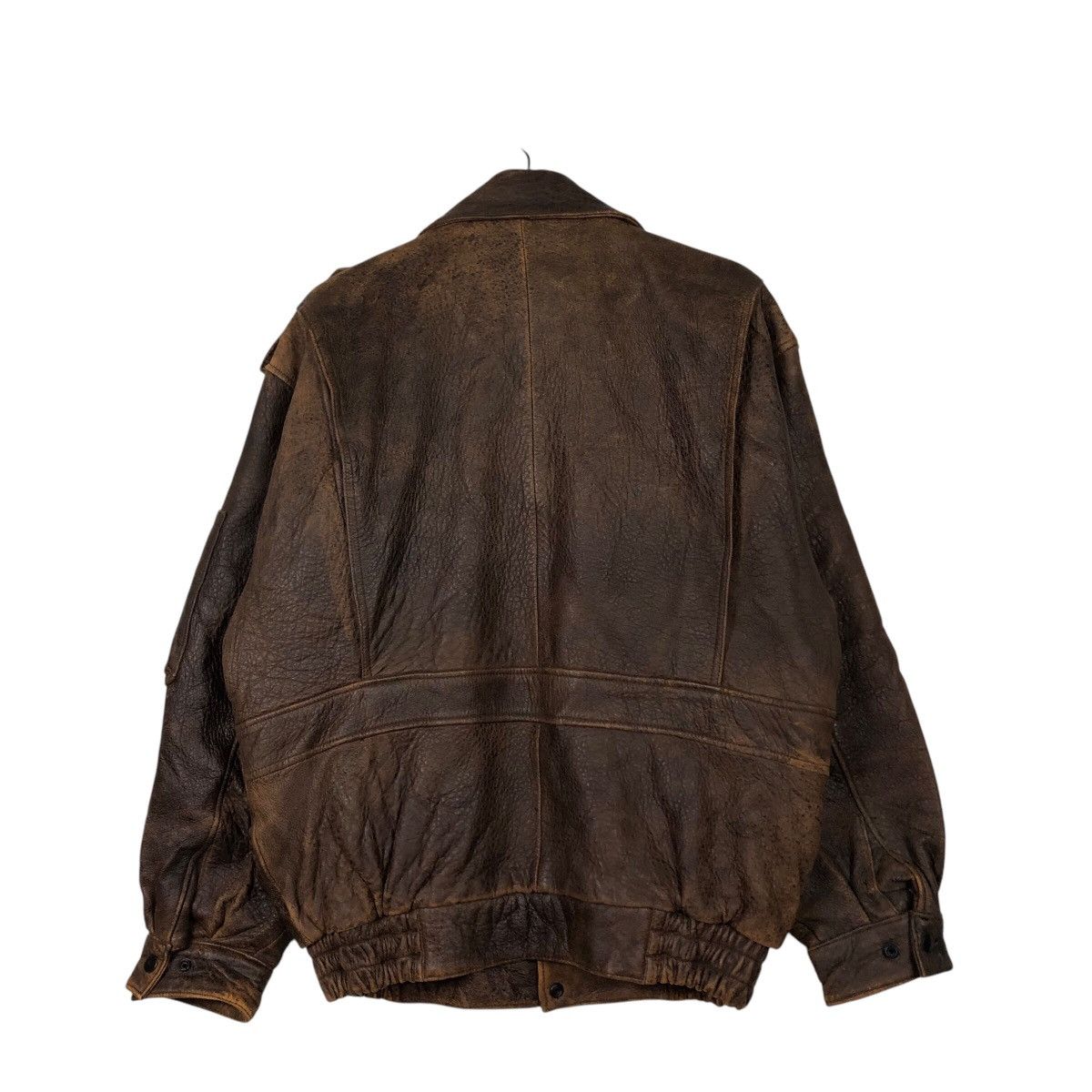 Japanese Brand × Vintage 📌Vintage Bomber Leather Jacket Lordanthony Issey Miyake Size US L / EU 52-54 / 3 - 9 Thumbnail