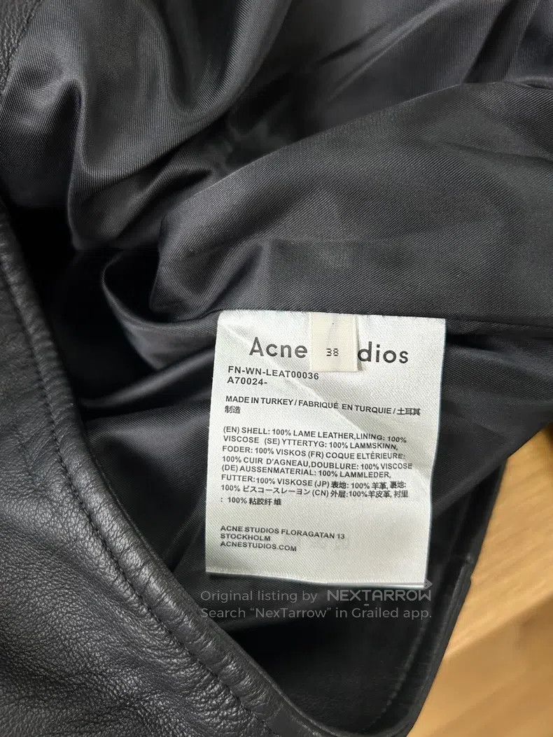 Acne Studios Acne Studios Classic Biker Leather Jacket Size XS / US 0-2 / IT 36-38 - 9 Thumbnail
