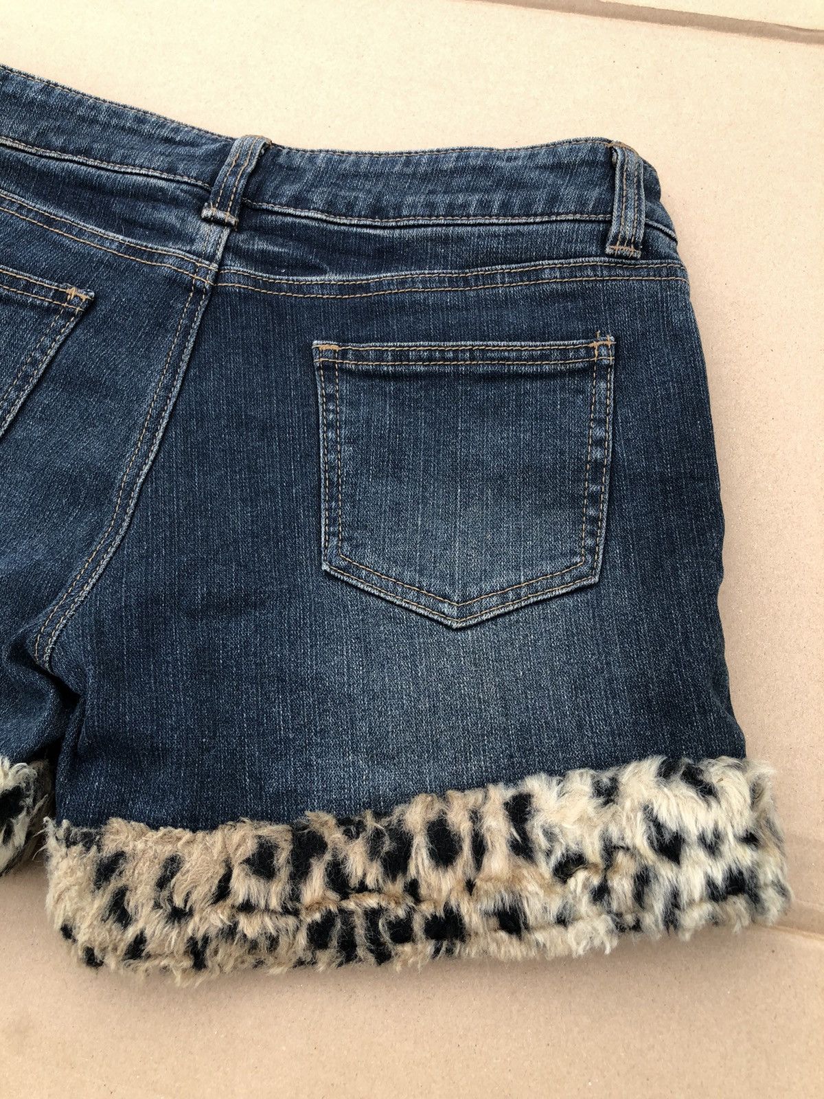 Vintage Colza Japanese Brand Y2k Leopard Fur Faux Sexy Hotpants Size 31" - 10 Thumbnail