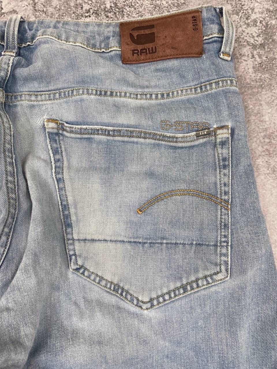 G-Star G-Star Raw Men Cotton Jeans 3301 Blue Classic Light Wash Size US 31 - 3 Thumbnail