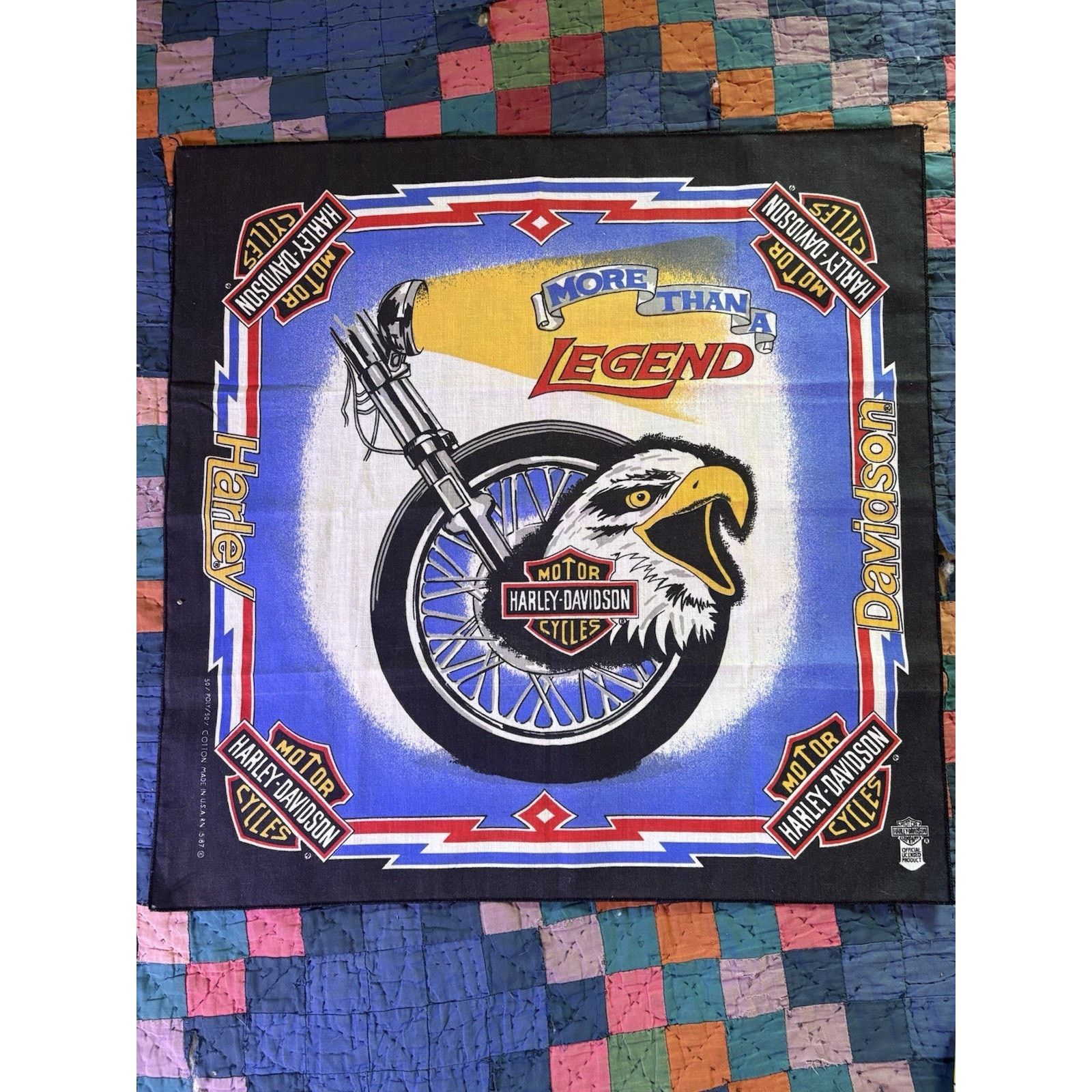 Harley Davidson × Vintage Vintage Harley Davidson Bandana "More Than a Legend" - MINT Size ONE SIZE - 1 Thumbnail