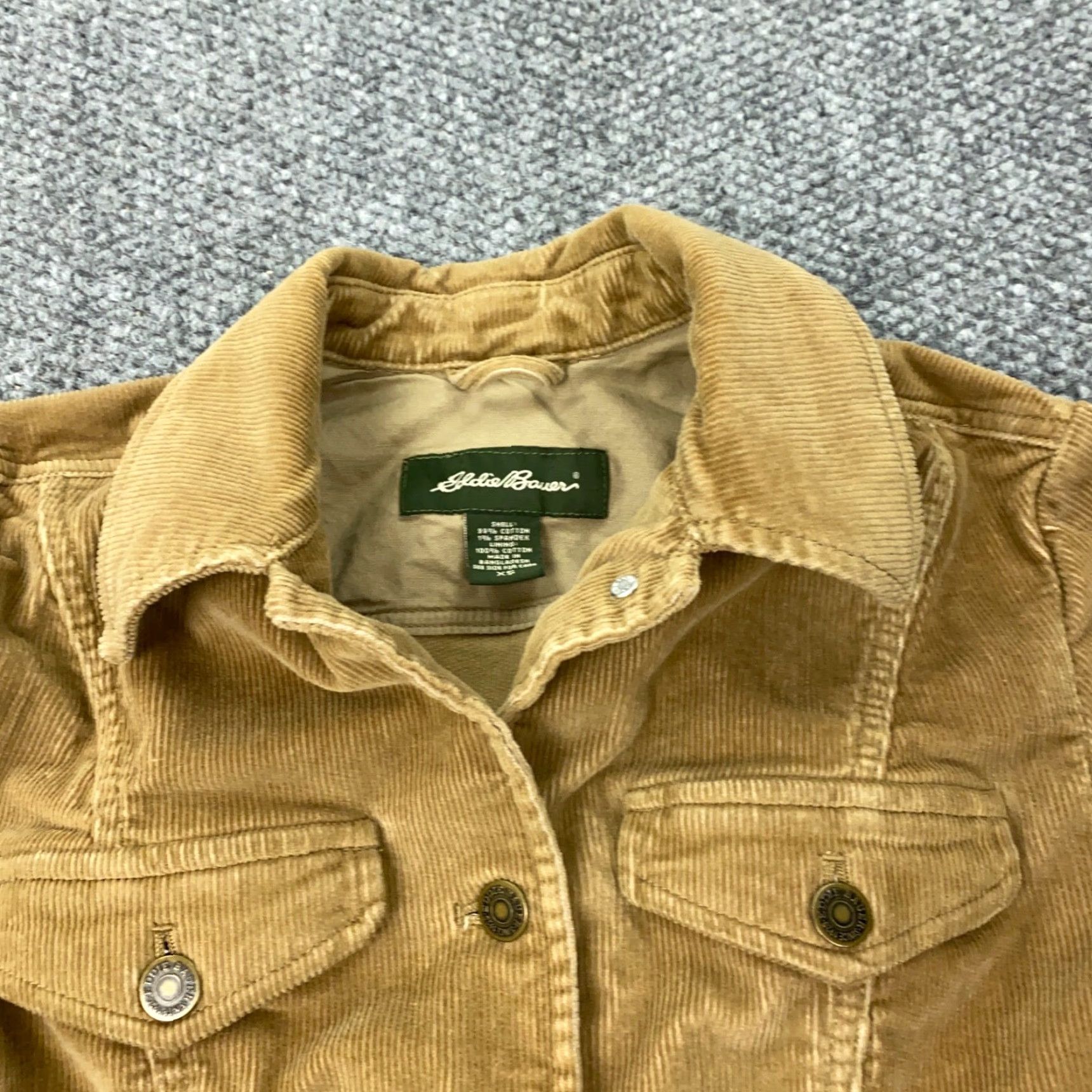 Eddie Bauer EDDIE BAUER Womens Corduroy Jacket XS Brown Casual Stretch Button Up Pockets Classic Size XS / US 0-2 / IT 36-38 - 4 Thumbnail