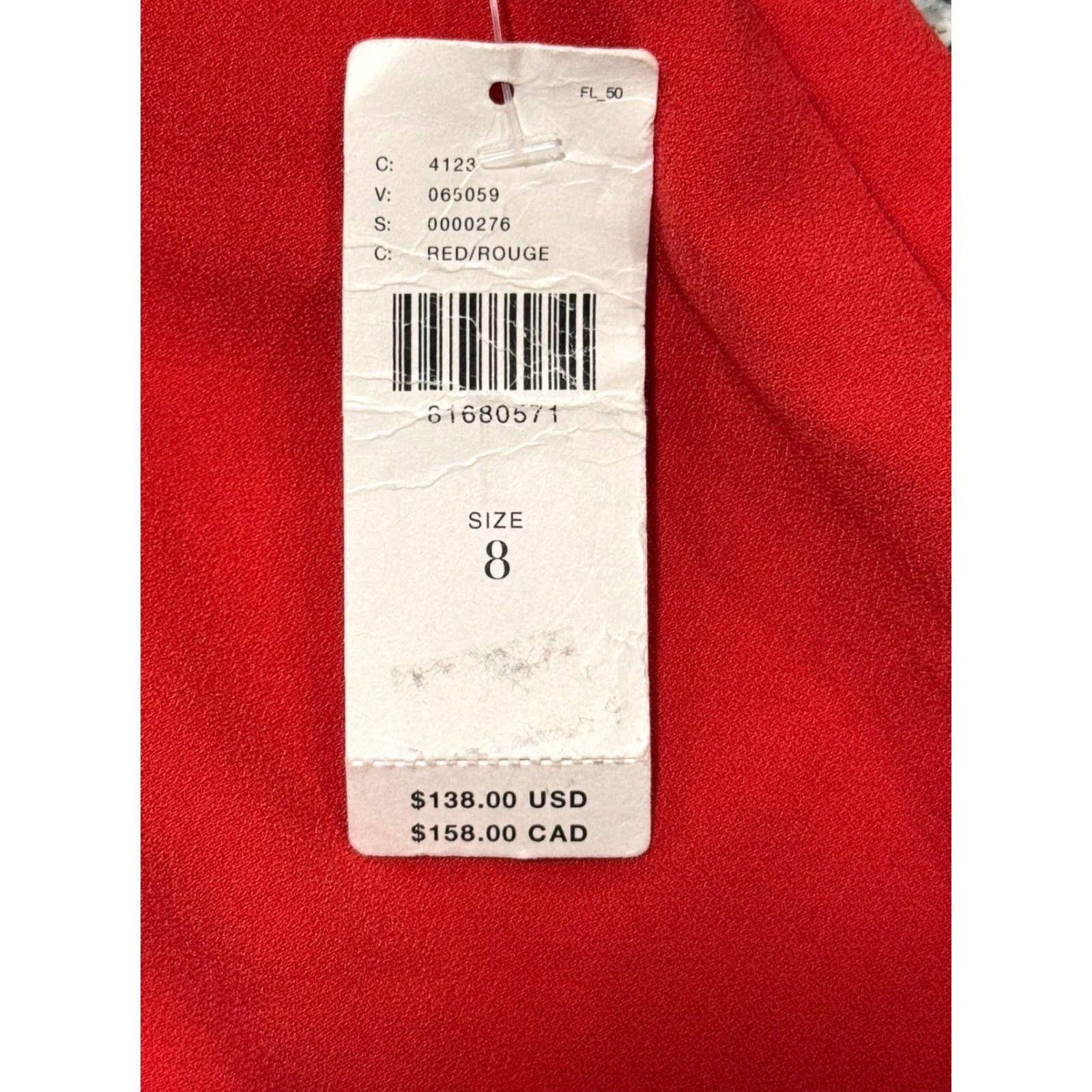 Anthropologie Maeve Anthropologie Pants Women’s 8 Red Crop Wide Leg NWT Womens Size 30" / US 8 / IT 44 - 3 Thumbnail