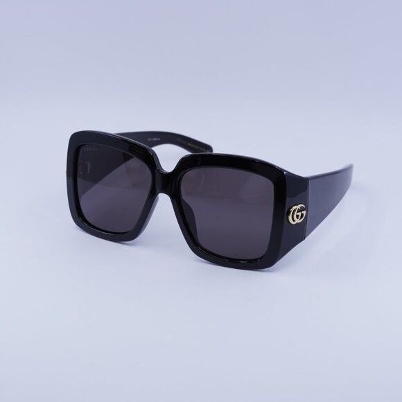 Gucci GG1402SA 001 Sunglasses Black Square Frame Grey