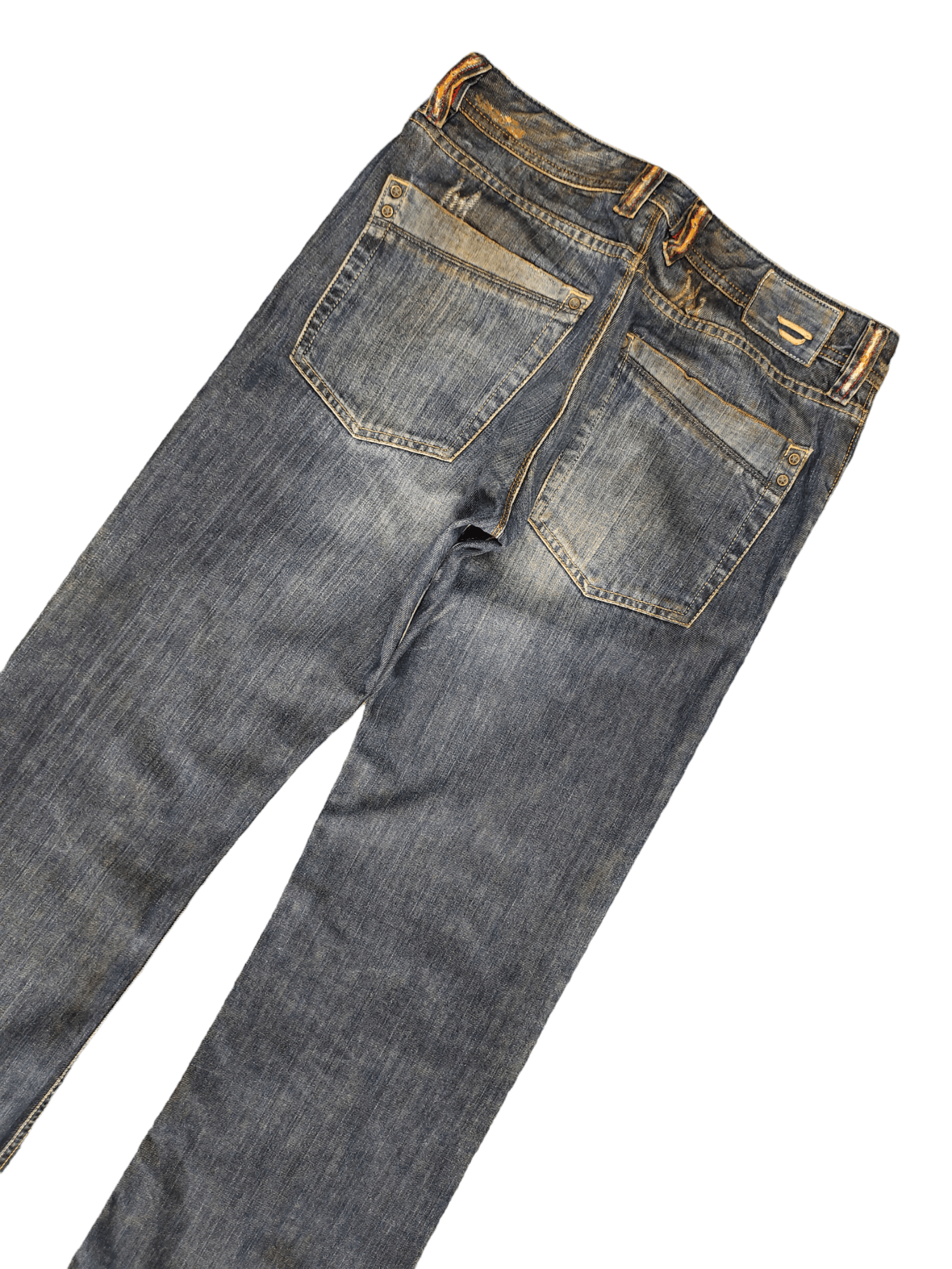 Diesel Vintage Y2k Diesel D Logo Rusty Distress Relaxed Denim Pants Size US 30 / EU 46 - 9 Thumbnail