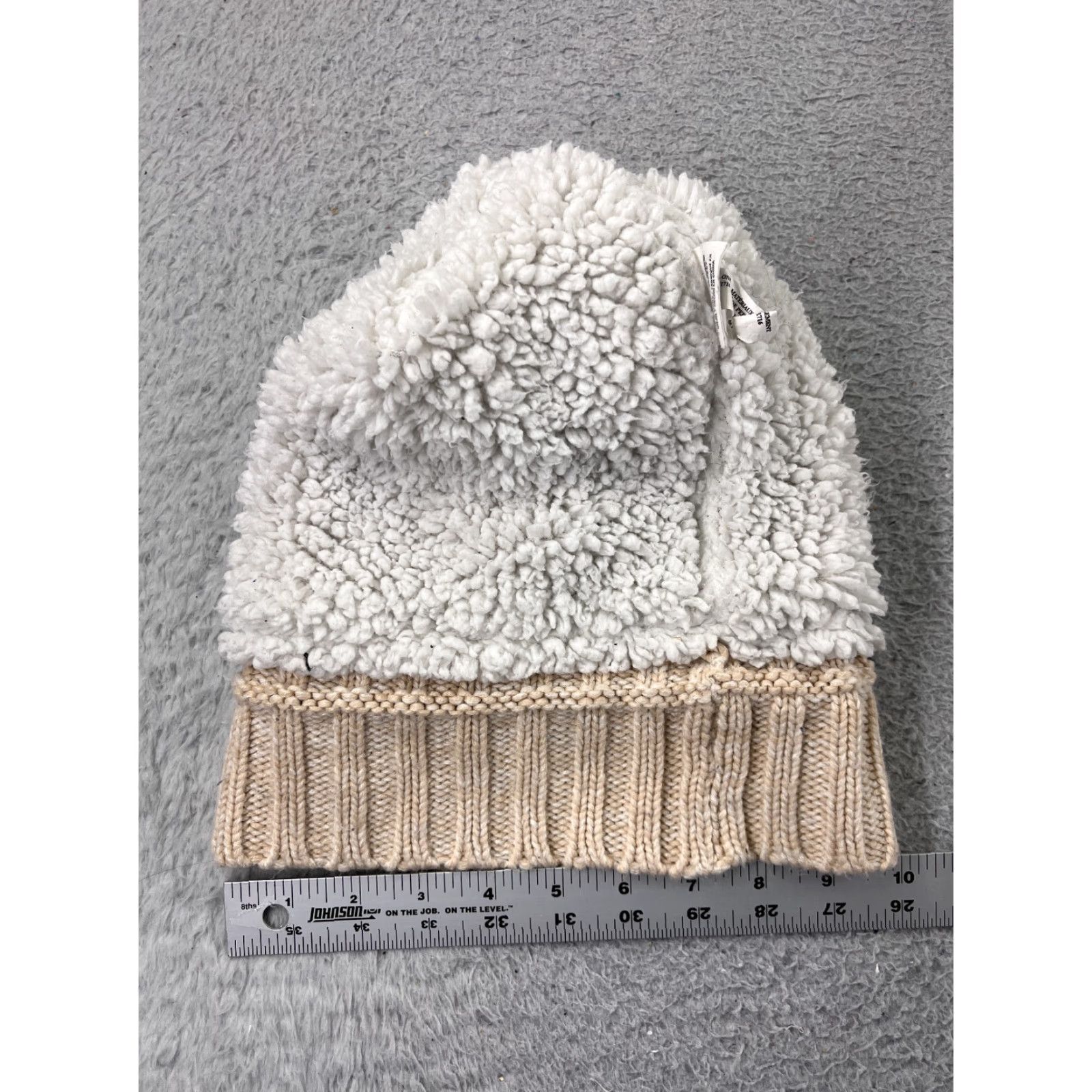 Victoria's Secret Victoria's Secret Beanie Adult One Size Ivory Pom PINK Poly Sherpa Lined Knit Logo Women Size ONE SIZE - 6 Thumbnail