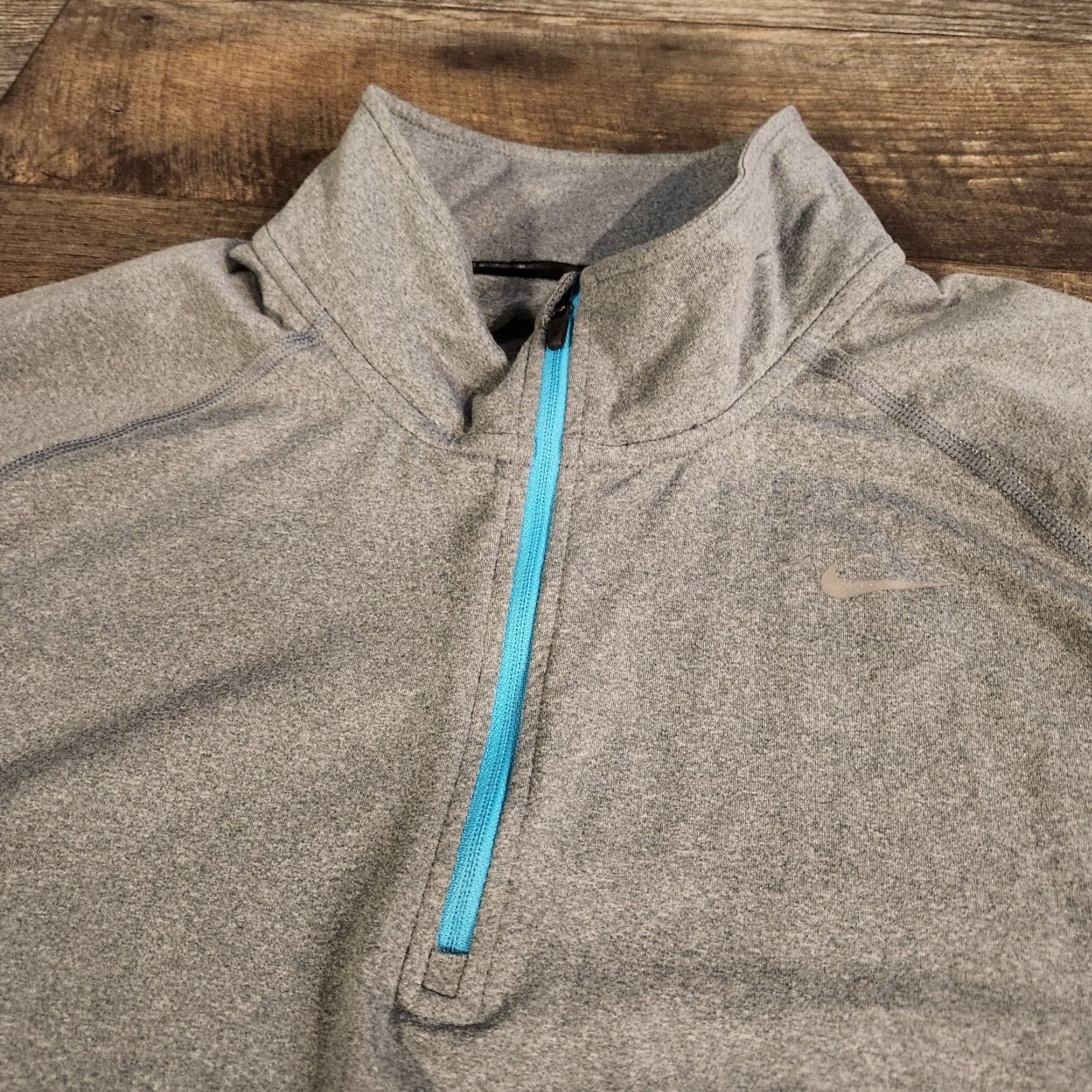 Nike Nike Running 1/4 Zip Pullover Sweatshirt Mens XXL Gray Element Performance Light Shirt Size US XXL / EU 58 / 5 - 5 Thumbnail