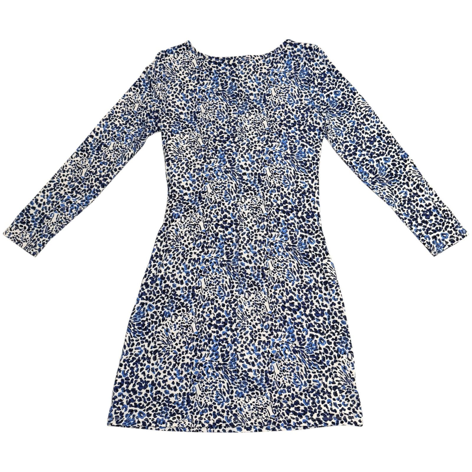 Lilly Pulitzer Bryson Jersey Dress Snow Leopard Size Small