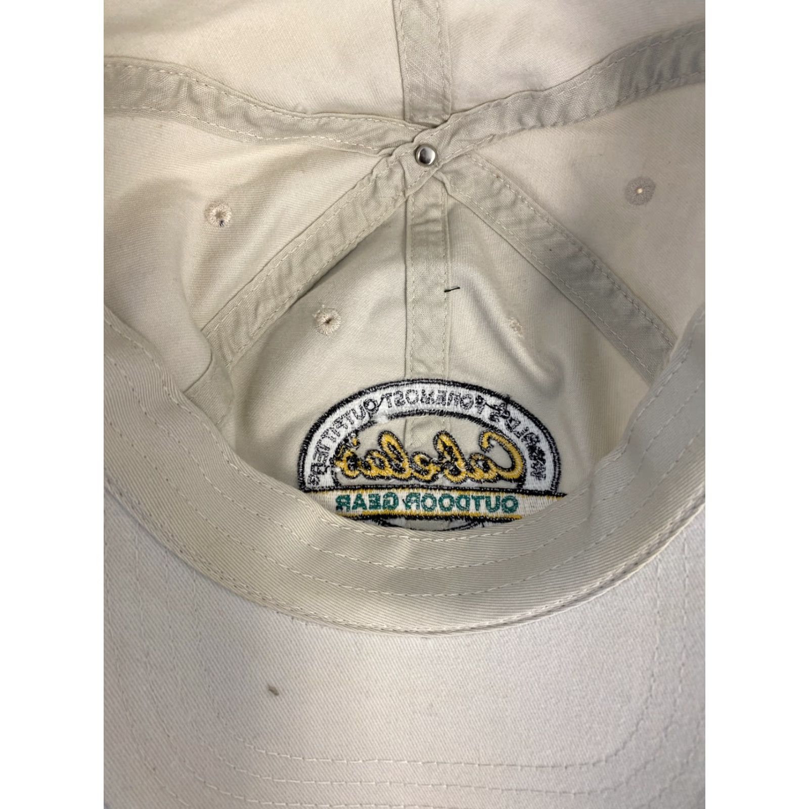 Vintage CABELA'S Adjustable Baseball Cap Hat - One Size - White - Outdoors Theme - Mens Size ONE SIZE - 5 Thumbnail