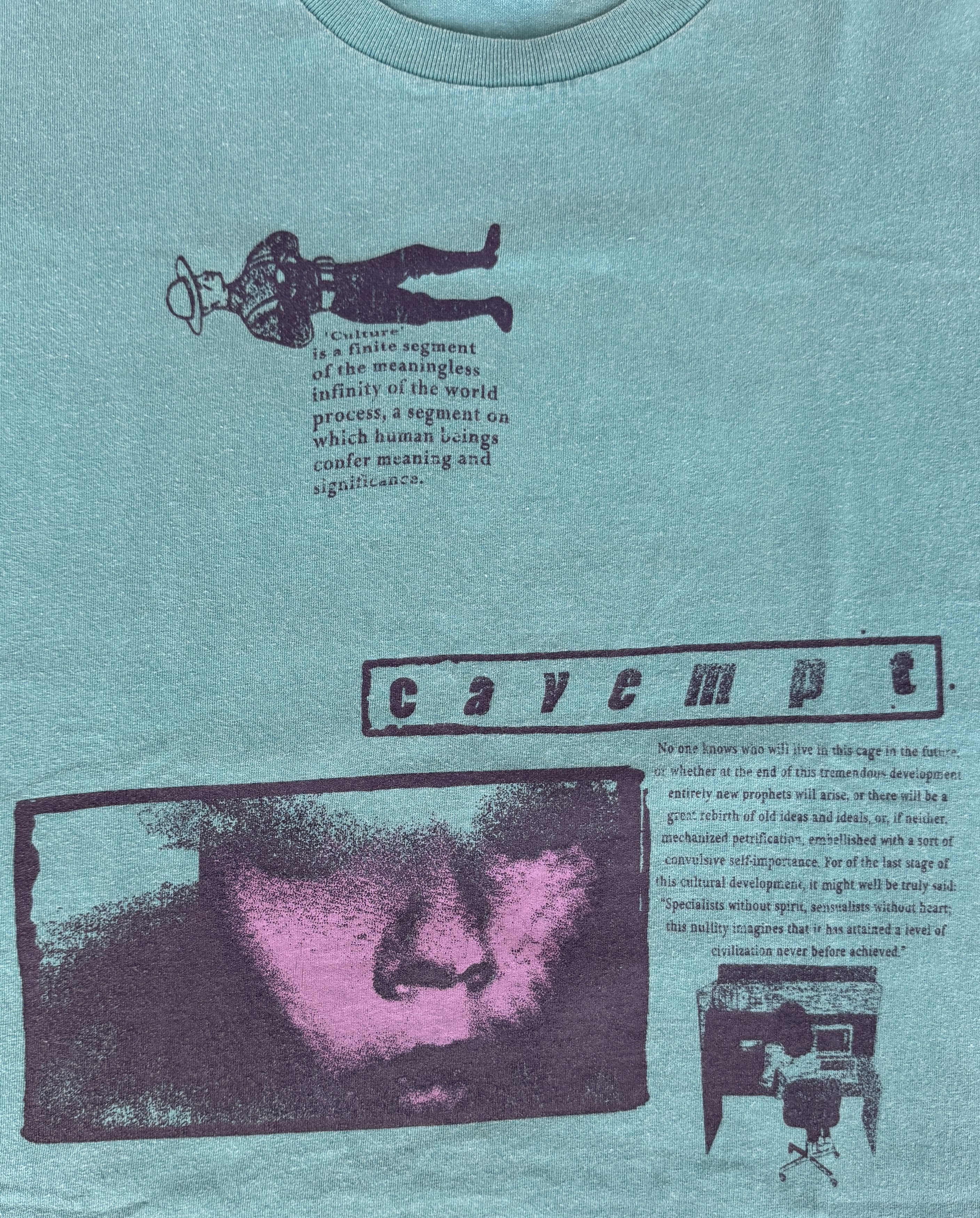 Cav Empt CAV EMPT GRAPHIC SS T-SHIRT TURQUOISE SZ MEDIUM Size US M / EU 48-50 / 2 - 4 Thumbnail