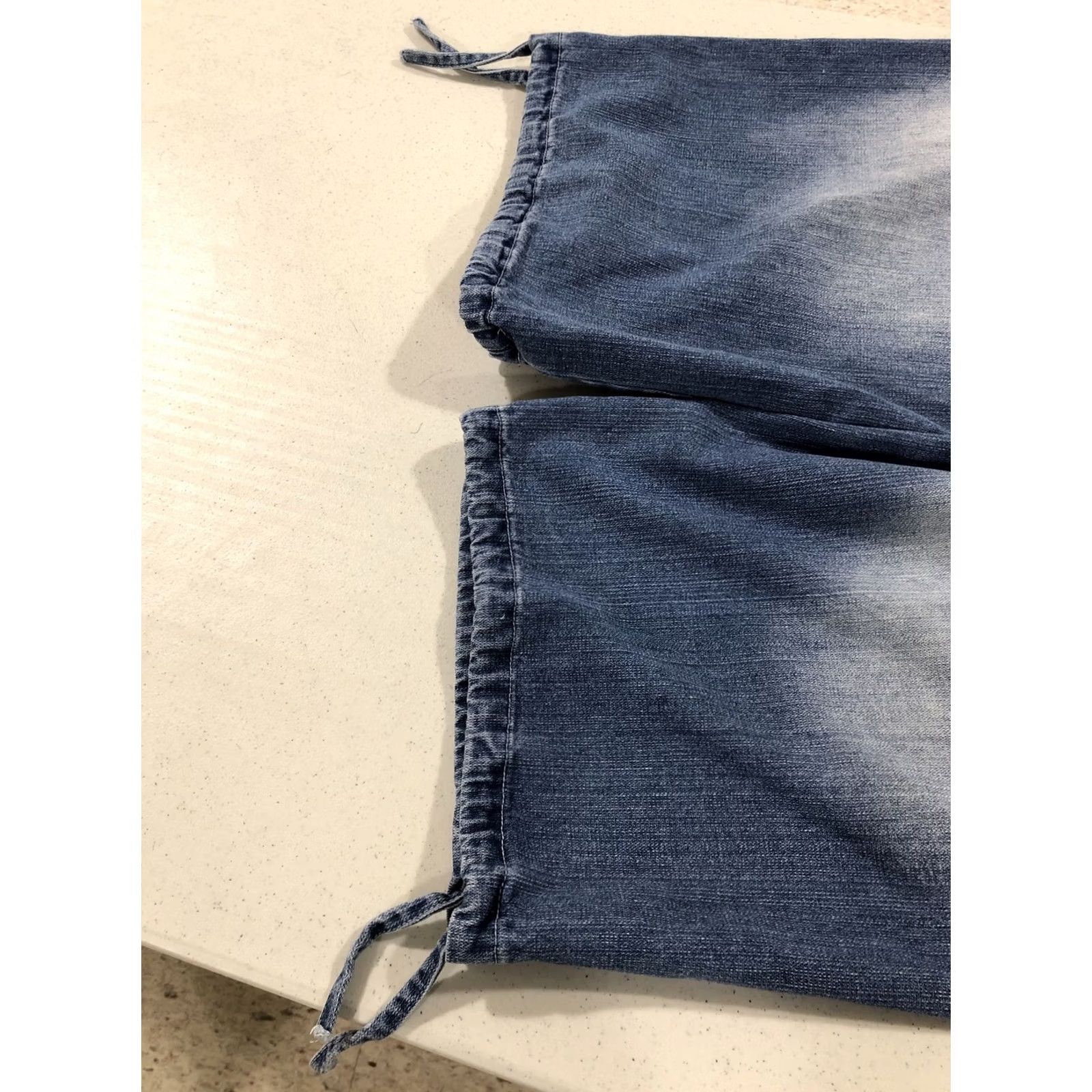 Vintage Five Elements Mens Blue Jeans Shorts Size 44 inseam 20” Adjustable Tie Hem Skate Size US 44 / EU 60 - 4 Thumbnail