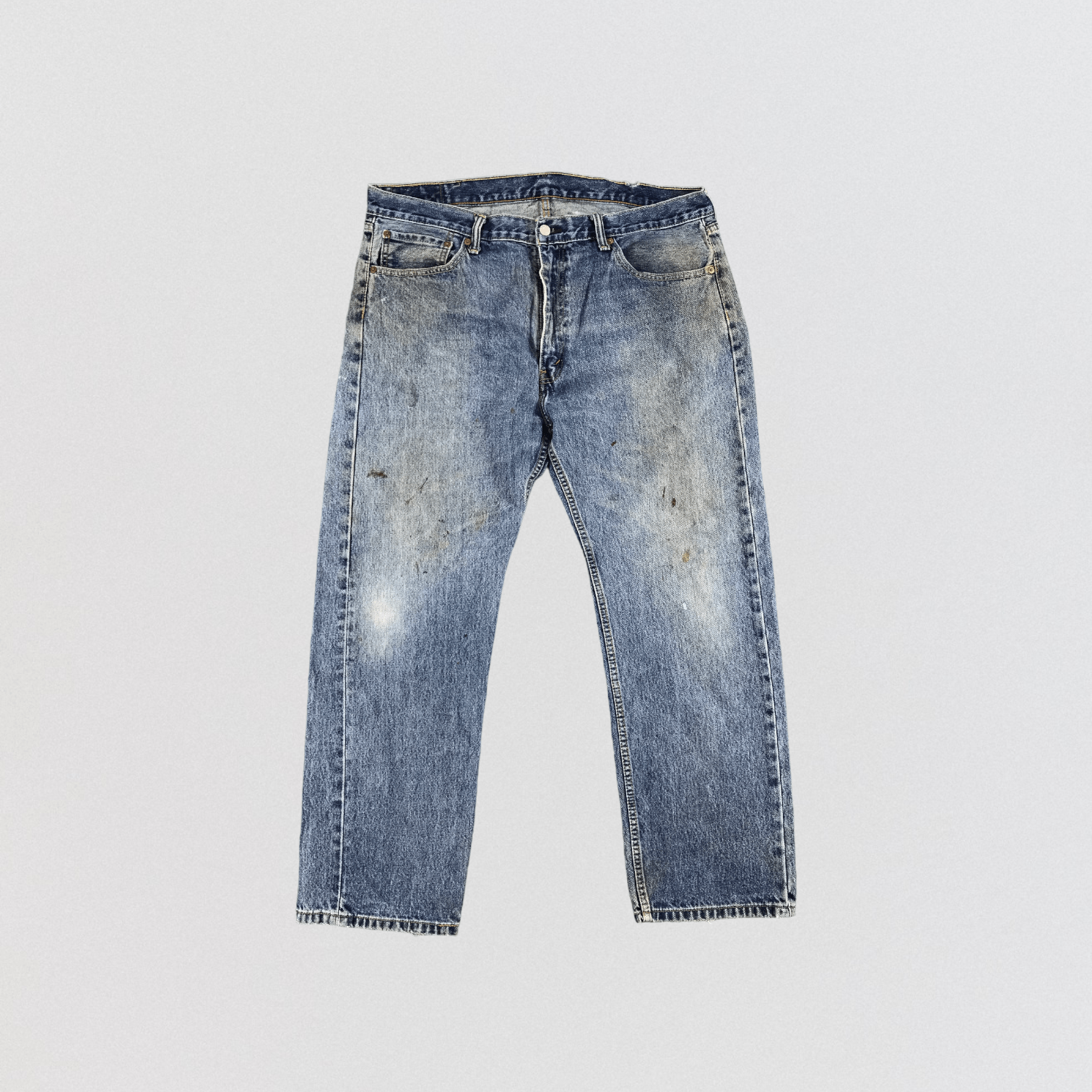 image of Blue Wash Levis 505 Jeans-Jm1757, Men's (Size 43)