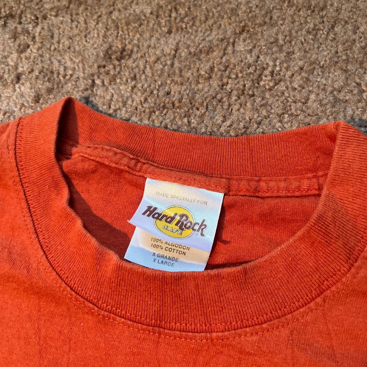 Hard Rock Cafe Rare Hard Rock Cafe Vintage orange tee shirt Size XL Size US XL / EU 56 / 4 - 2 Thumbnail