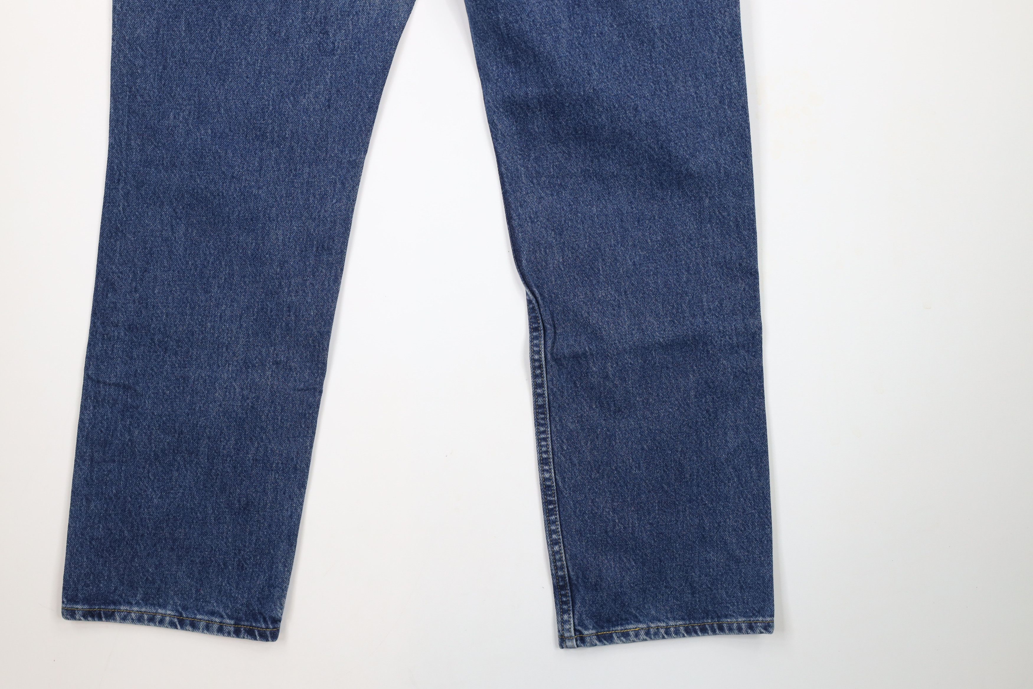 Lee × Vintage Vintage 90s Lee Jeans Straight Leg Denim Jeans Blue Cotton Size US 32 / EU 48 - 11 Thumbnail