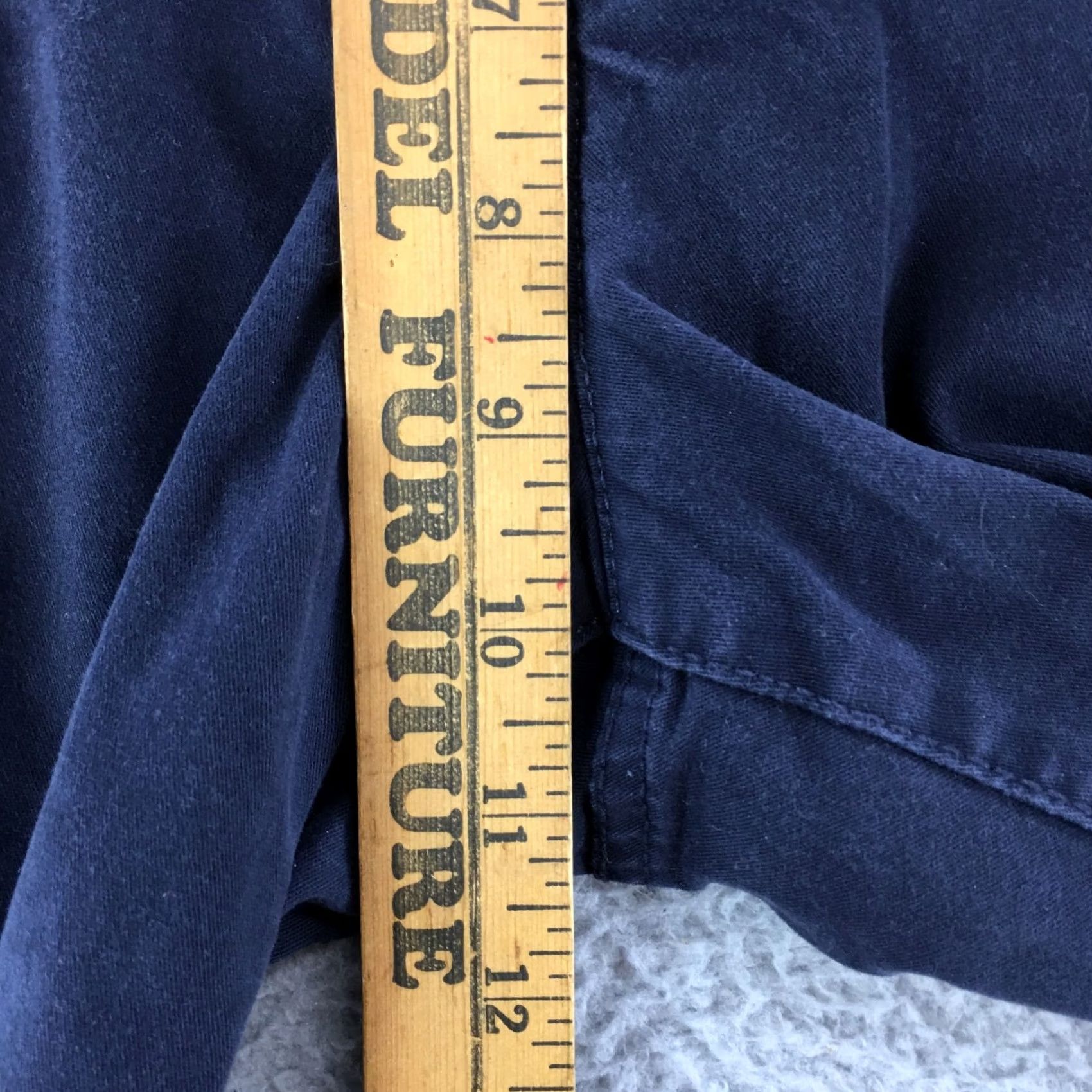 Gloria Vanderbilt Gloria Vanderbilt Chino Wide-Leg Pants Womens 12 Blue Mid Rise Zip Fly Button Size 34" / US 12 / IT 48 - 7 Thumbnail