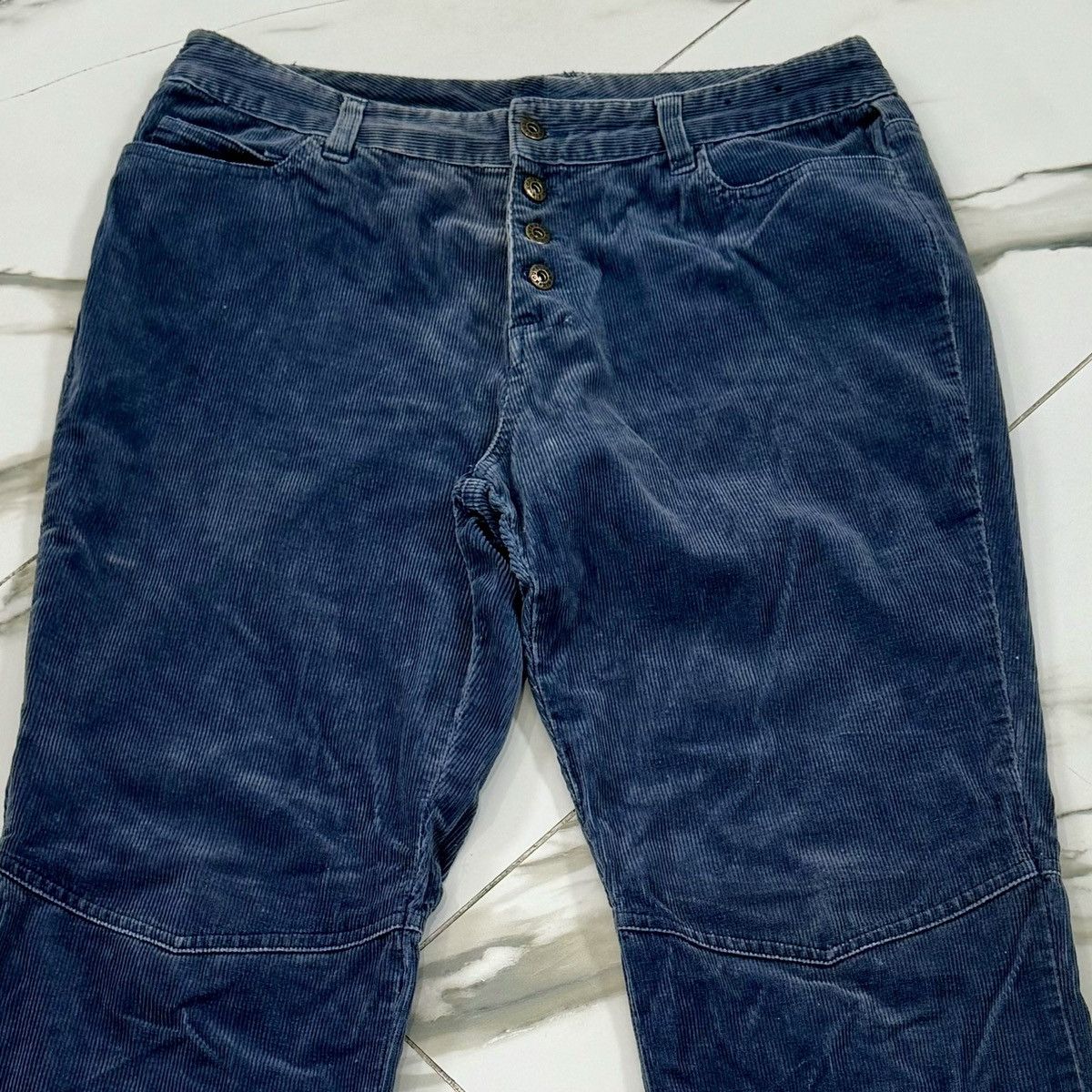 Route 66 × Vintage VINTAGE ROUTE 66 NAVY FLARE CORDUROY PANTS! Size US 30 / EU 46 - 2 Thumbnail