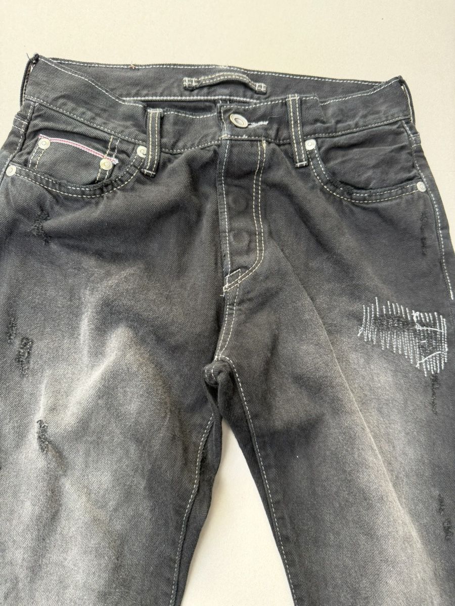 Japanese Brand Goa lace up flare jeans Size US 27 - 2 Thumbnail