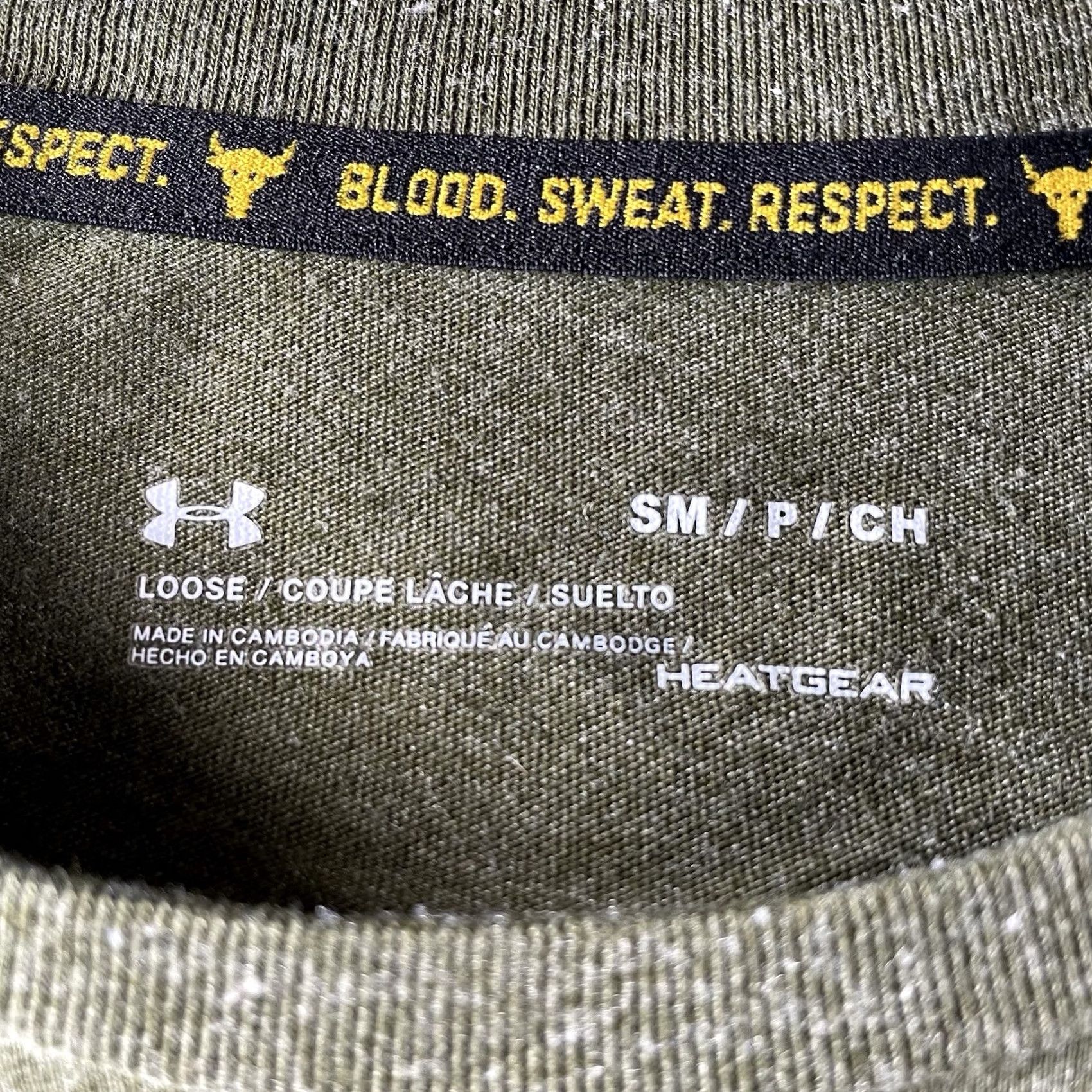 Under Armour Under Armour Project Rock Shirt Mens S Green Long Sleeve Crew Neck BSR Blood Sweat Respect HeatGear Size US S / EU 44-46 / 1 - 4 Thumbnail