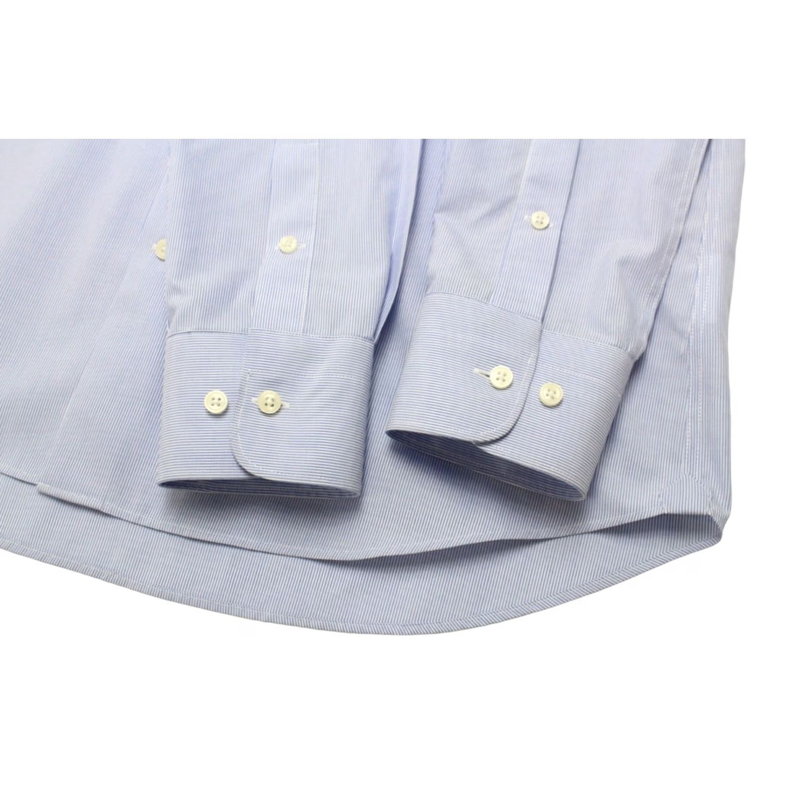 Suitsupply Suitsupply Formal Shirt Men Pinstriped Extra Slim Fit 42-7 / 16 1/2L Blue Dress Shirt"} Size 42R - 5 Thumbnail