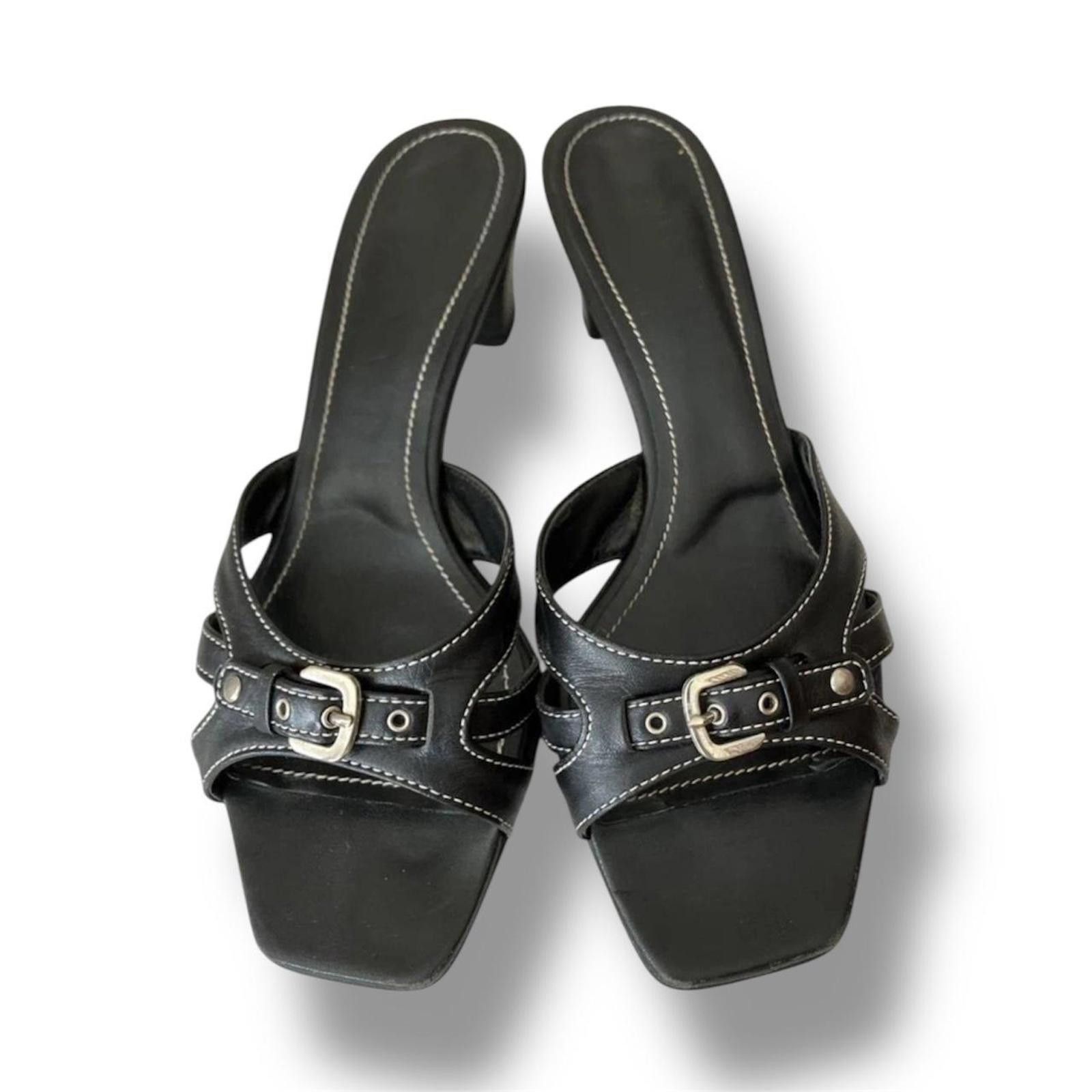Other Whimsy goth coquette style black sandals Size US 7.5 / IT 37.5 - 1 Thumbnail
