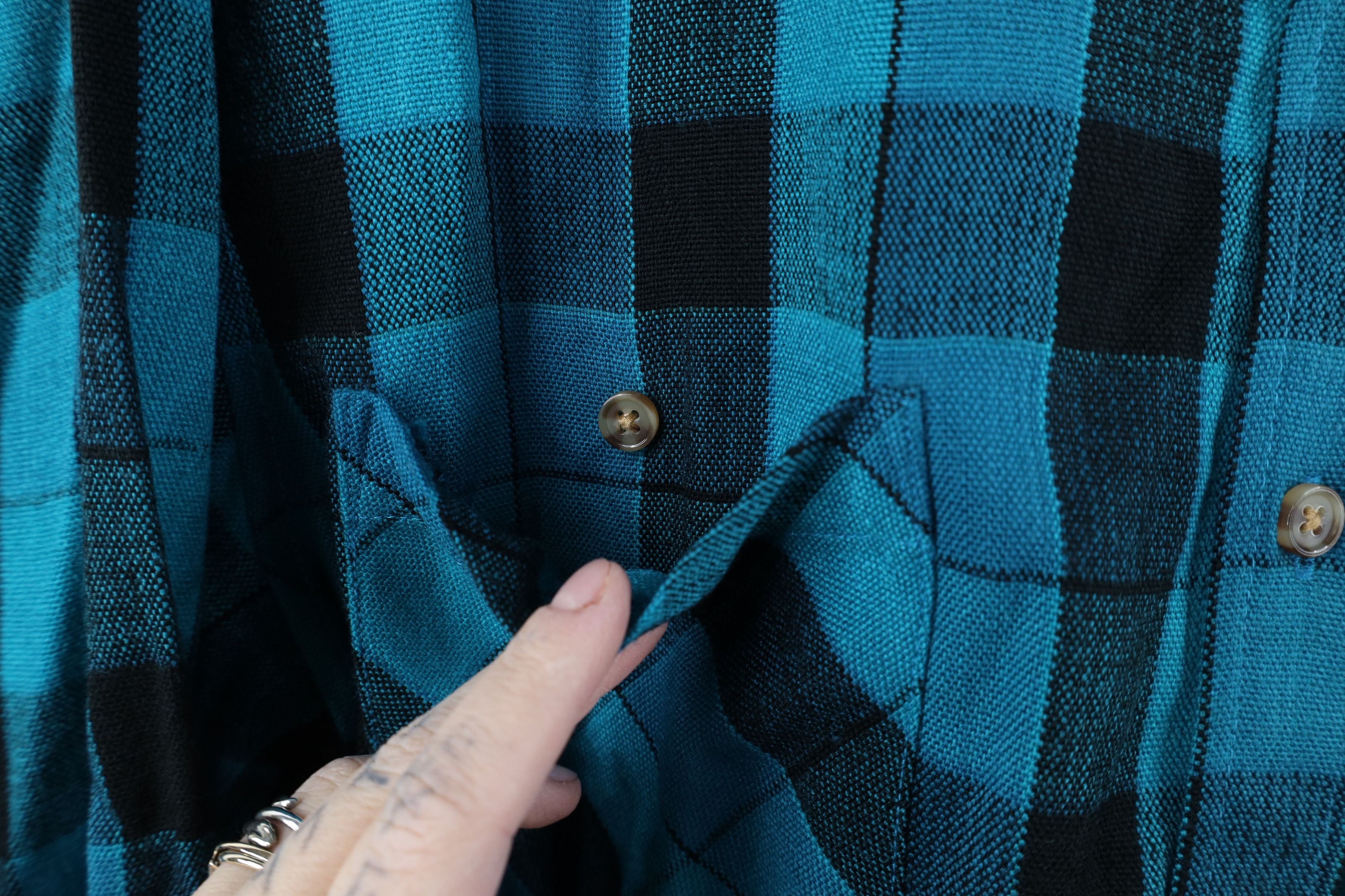Vintage Vintage 90s Streetwear Pocket Collared Button Shirt Plaid Size US M / EU 48-50 / 2 - 5 Thumbnail