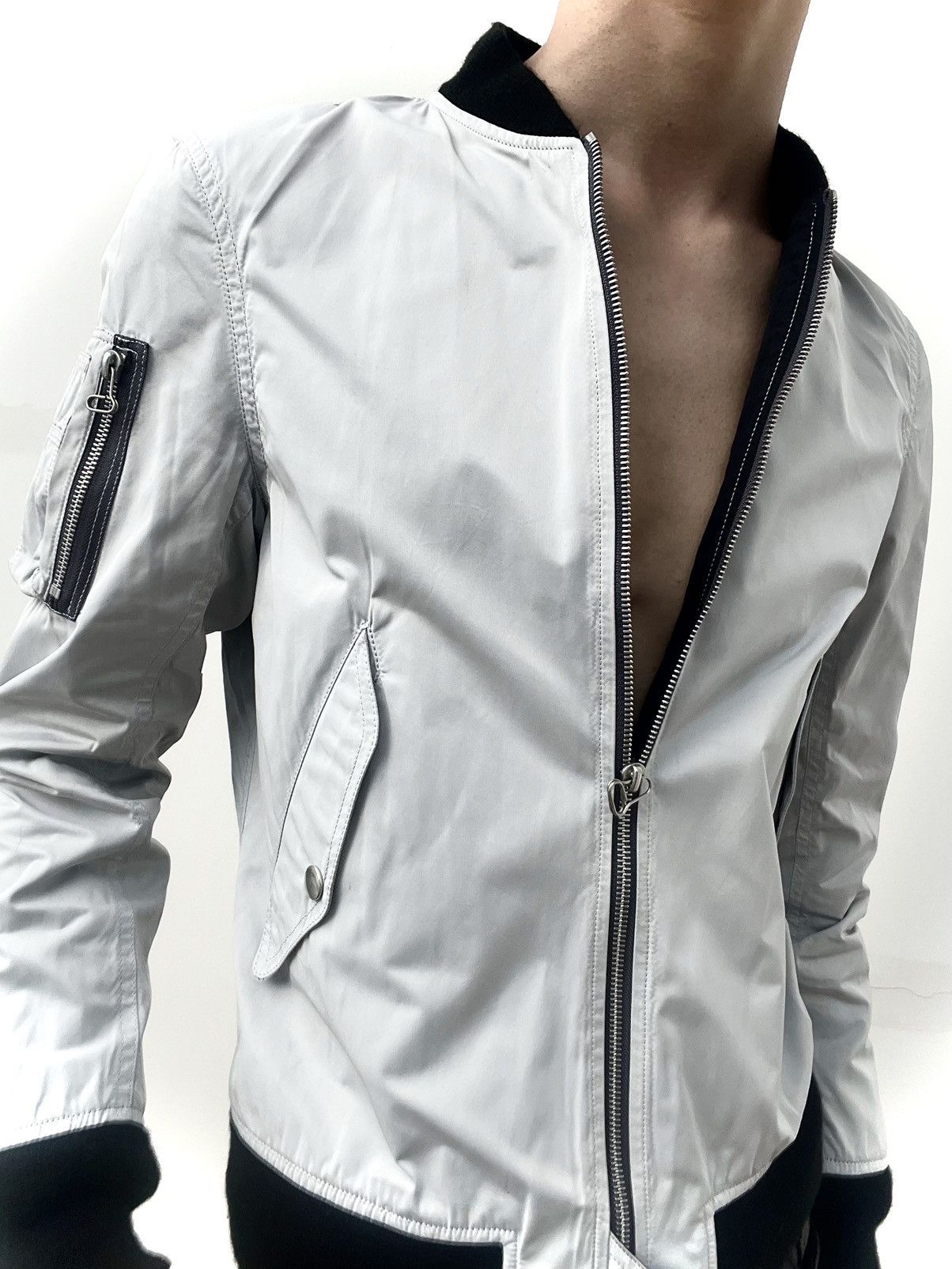 Helmut Lang Helmut Lang Grey Bomber Jacket Size US S / EU 44-46 / 1 - 3 Thumbnail
