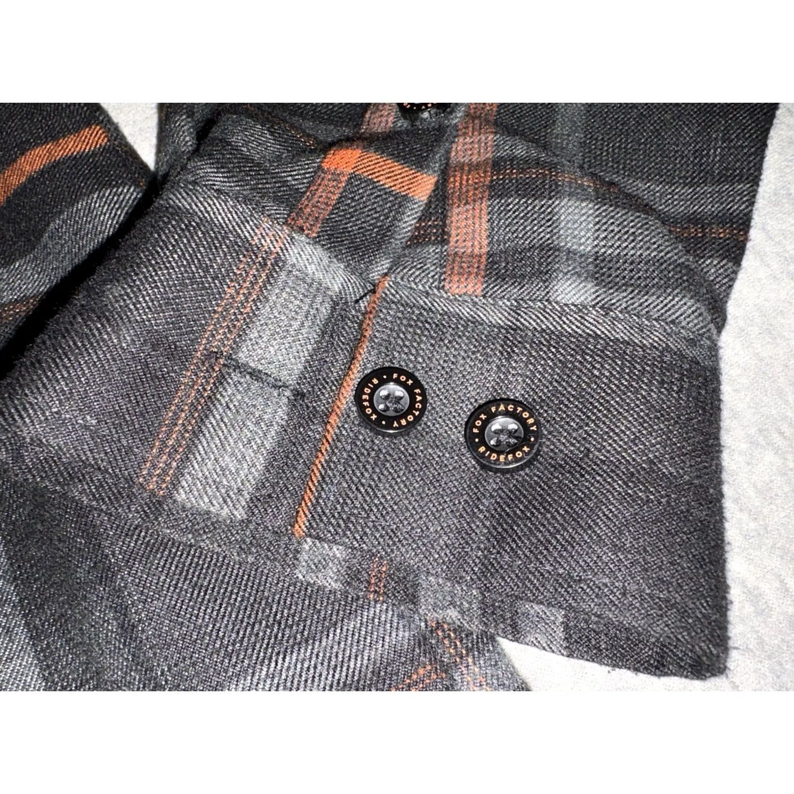 Vintage Dixxon Fox Racing Plaid Flannel Shirt Long Sleeve Snap Mens Medium Black Orange Size US M / EU 48-50 / 2 - 4 Thumbnail