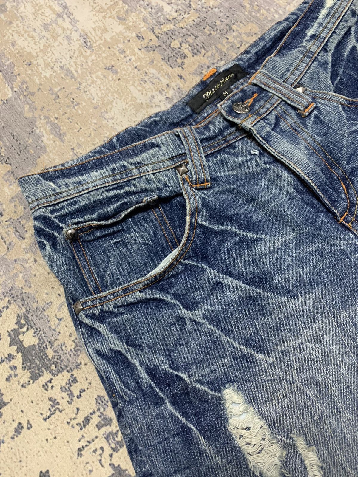 If Six Was Nine Archive Japanese Place Plan Attack Violence Flare Jeans Y2K Size US 30 / EU 46 - 6 Thumbnail