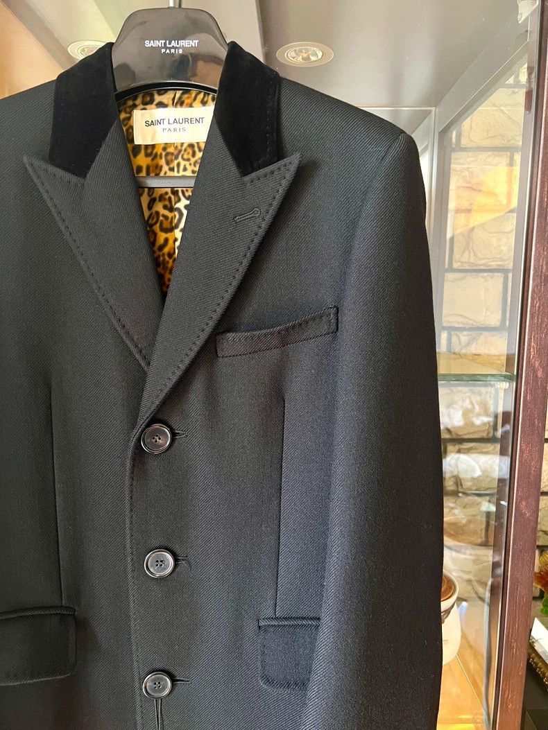 Saint Laurent Paris Saint Laurent Paris 16FW black gun collar coat-2506 Size US S / EU 44-46 / 1 - 2 Thumbnail