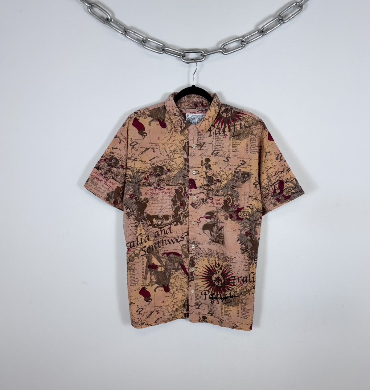 Gianfranco Ferre Vintage Gianfranco Ferre Men’s Map AOP Short Sleeve Shirt Size US XL / EU 56 / 4 - 1 Thumbnail