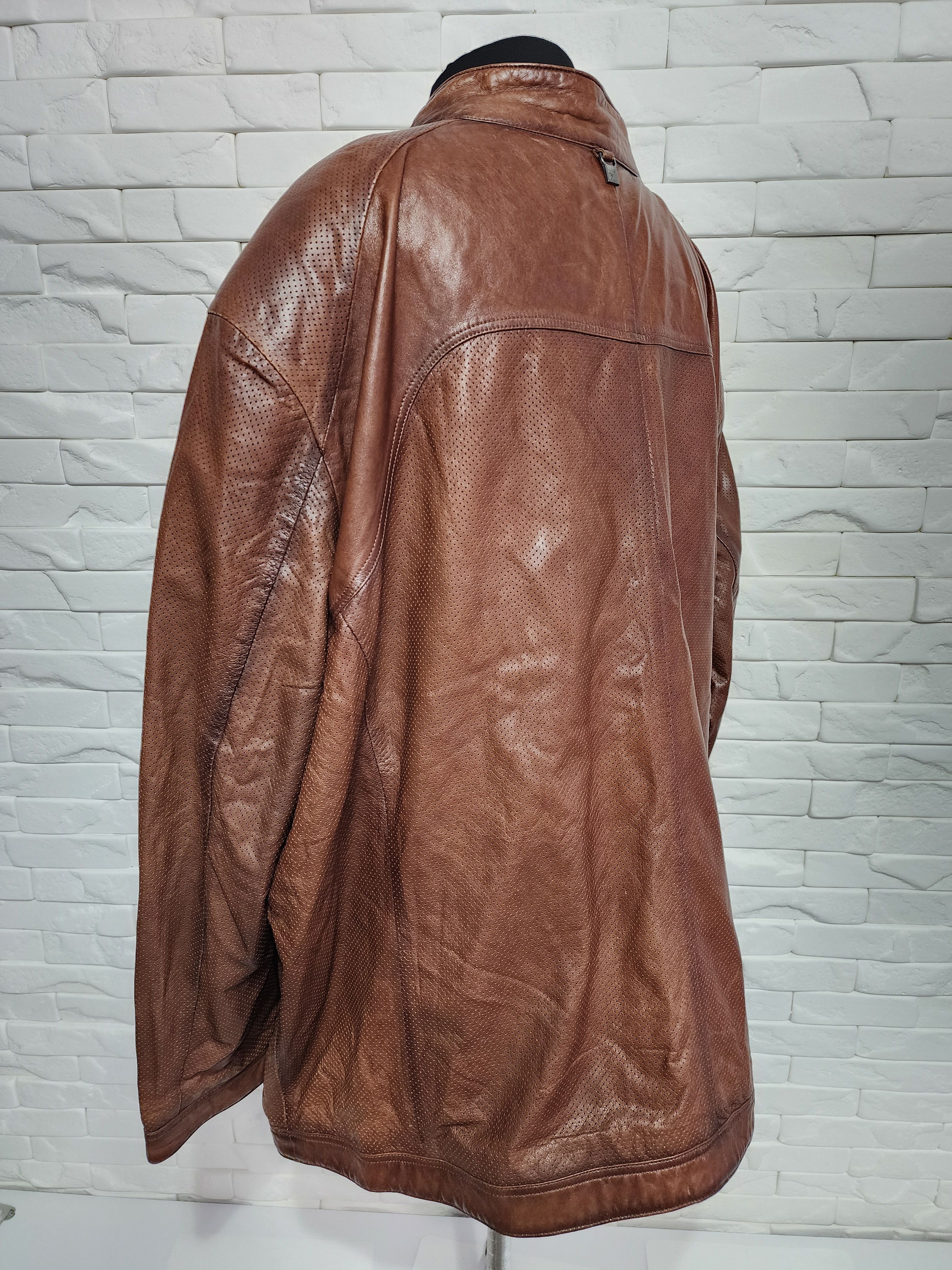 Other Men's sports leather jacket in brown. Size US XXL / EU 58 / 5 - 5 Thumbnail