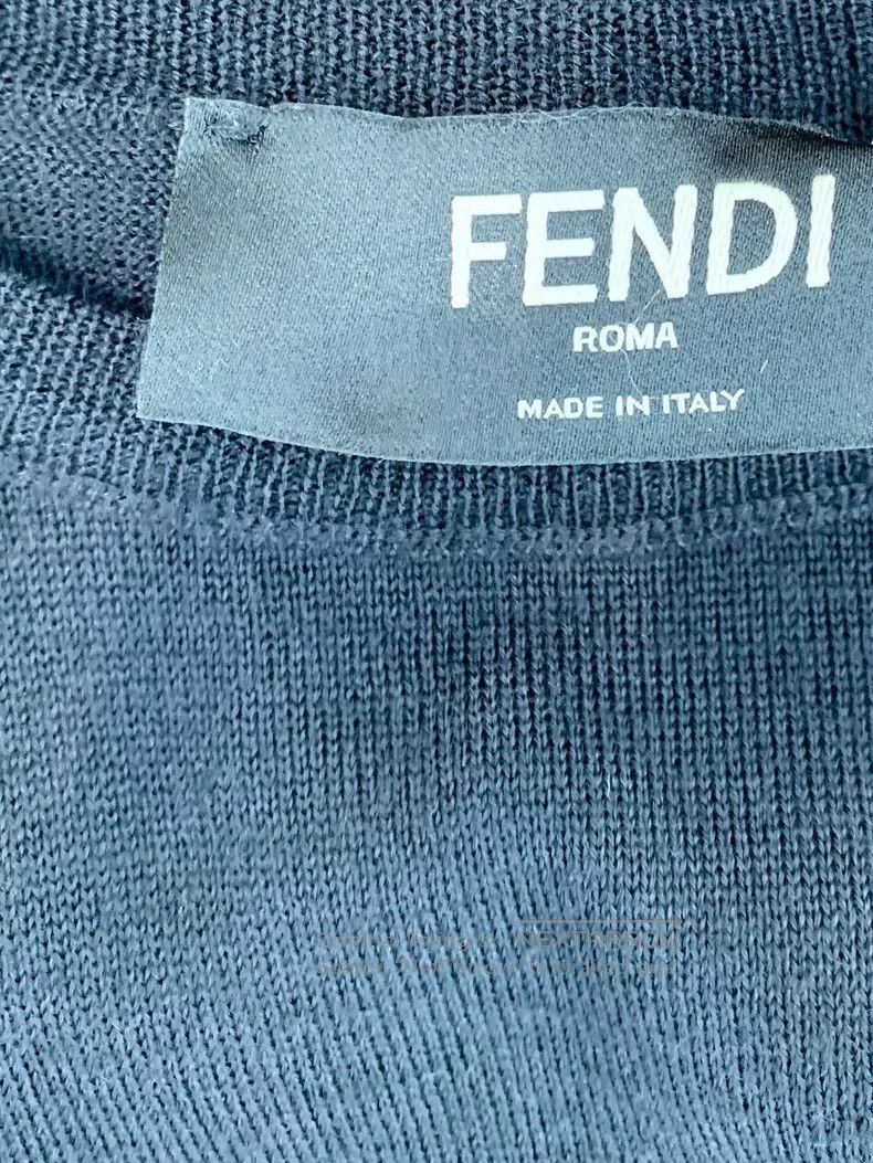 Fendi Fendi Little Monster Round Neck Black Long-sleeve Knit Top Size US S / EU 44-46 / 1 - 4 Thumbnail
