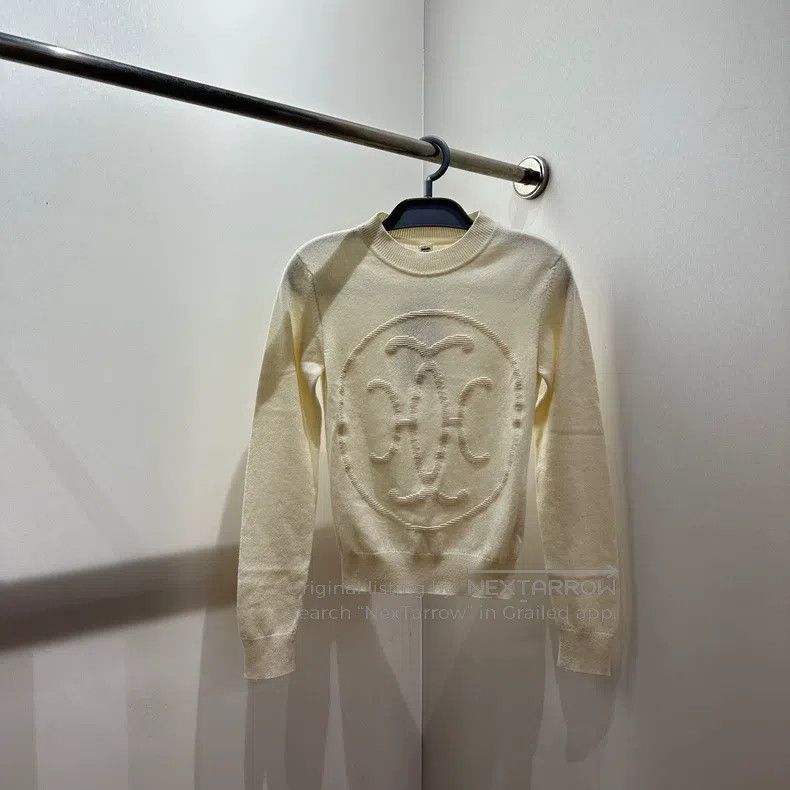Hermes Hermes Patterned Floral Cashmere Sweater Size XXS / US 00 / IT 34 - 1 Thumbnail