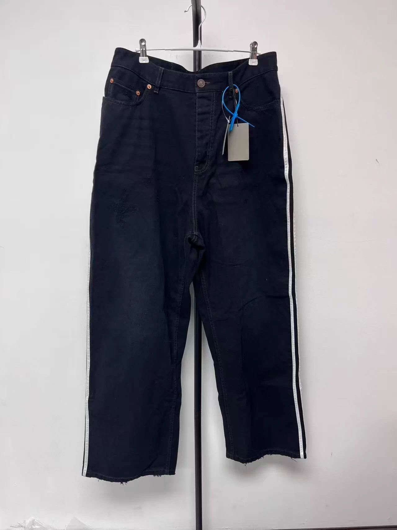 Balenciaga Balenciaga x adidas high-waisted straight loose men's black jeans Size US 29 - 1 Thumbnail