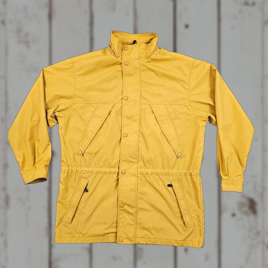 Eddie Bauer VINTAGE Eddie Bauer Jacket Mens L Yellow Field Fleece Lined Hong Kong Rain Coat Full Zip Lined Pockets Regular Size L Tall 90s/Concert/Workwear Mens Size US L / EU 52-54 / 3 - 1 Thumbnail