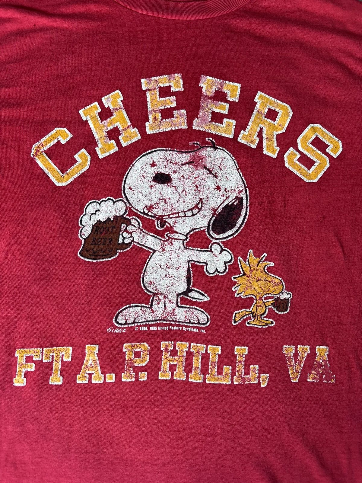 Peanuts × Vintage 1980s Snoopy Beer Tee Shirt Size US L / EU 52-54 / 3 - 2 Thumbnail