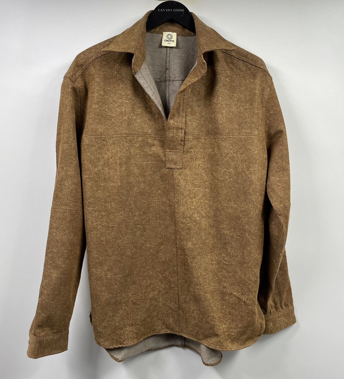 Other CNCPTS Brown Denim Rugby Long Sleeve Shirt Small Size S / US 4 / IT 40 - 1 Thumbnail