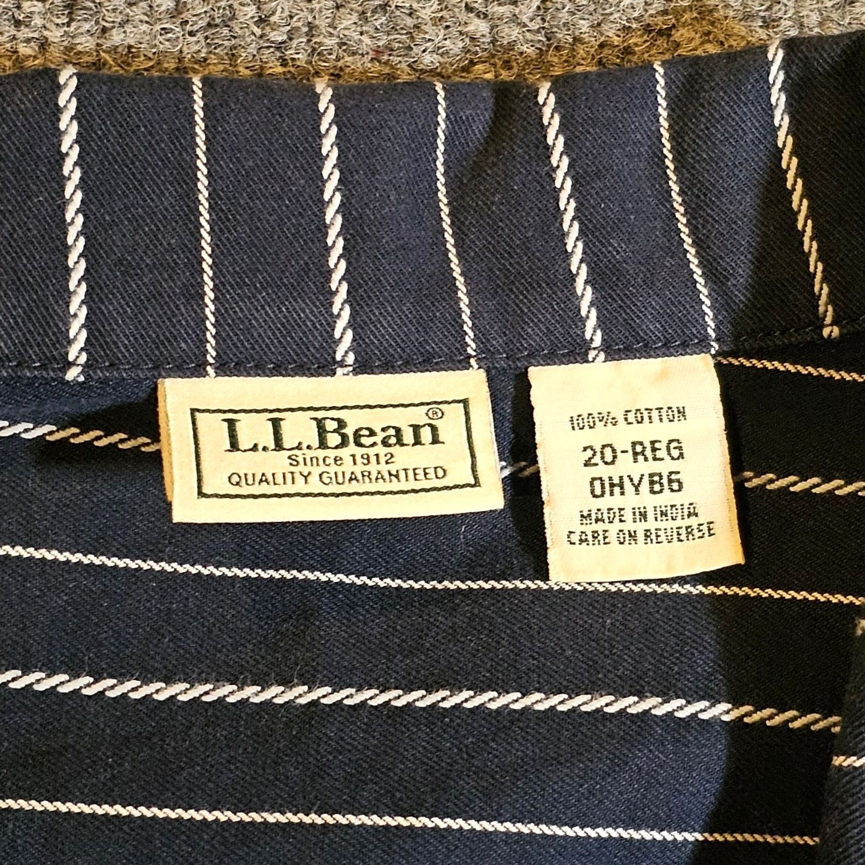 Vintage LL Bean Blazer Women 20 Blue White Striped 3 Button Classic Casual Career Plus Size Size 3XL / US 20-22 - 3 Thumbnail