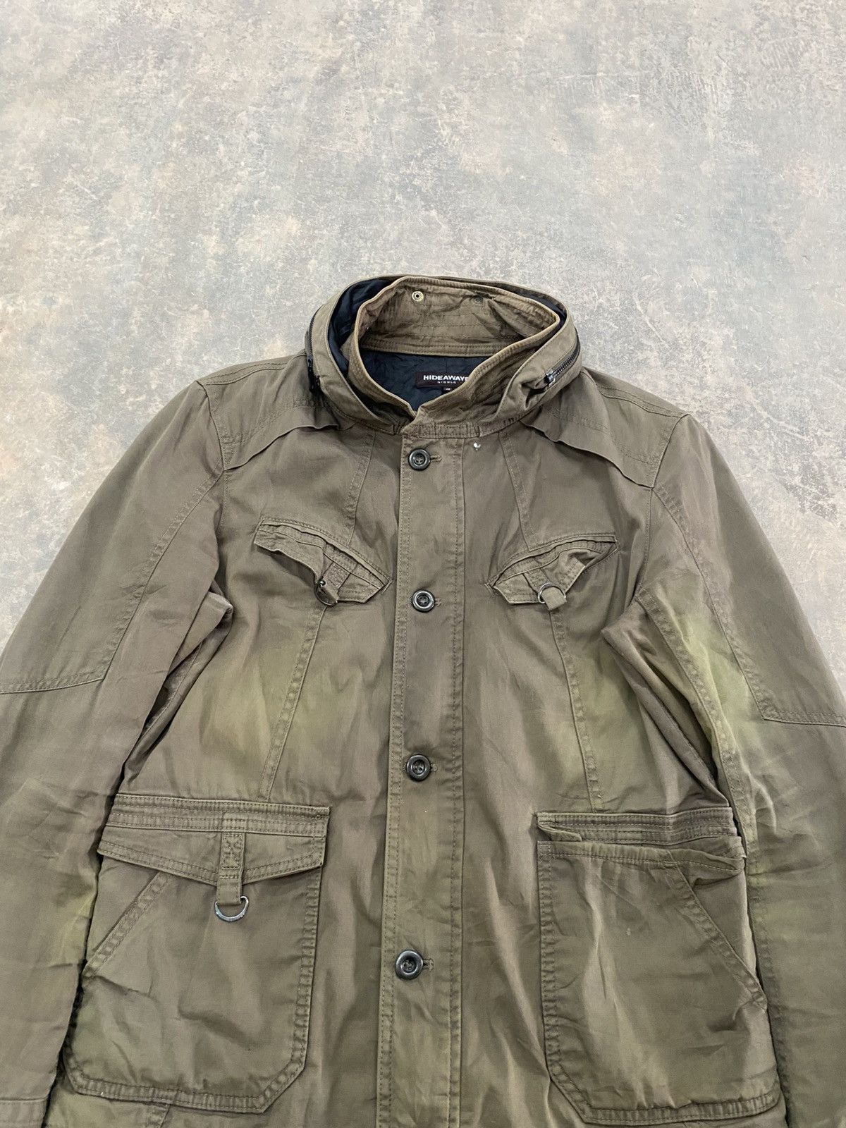 HIDEAWAYS HIDEAWAYS BY NICOLE BONO PARKA JACKET HOODED PUNK GRUNGE LGB Size US M / EU 48-50 / 2 - 7 Thumbnail
