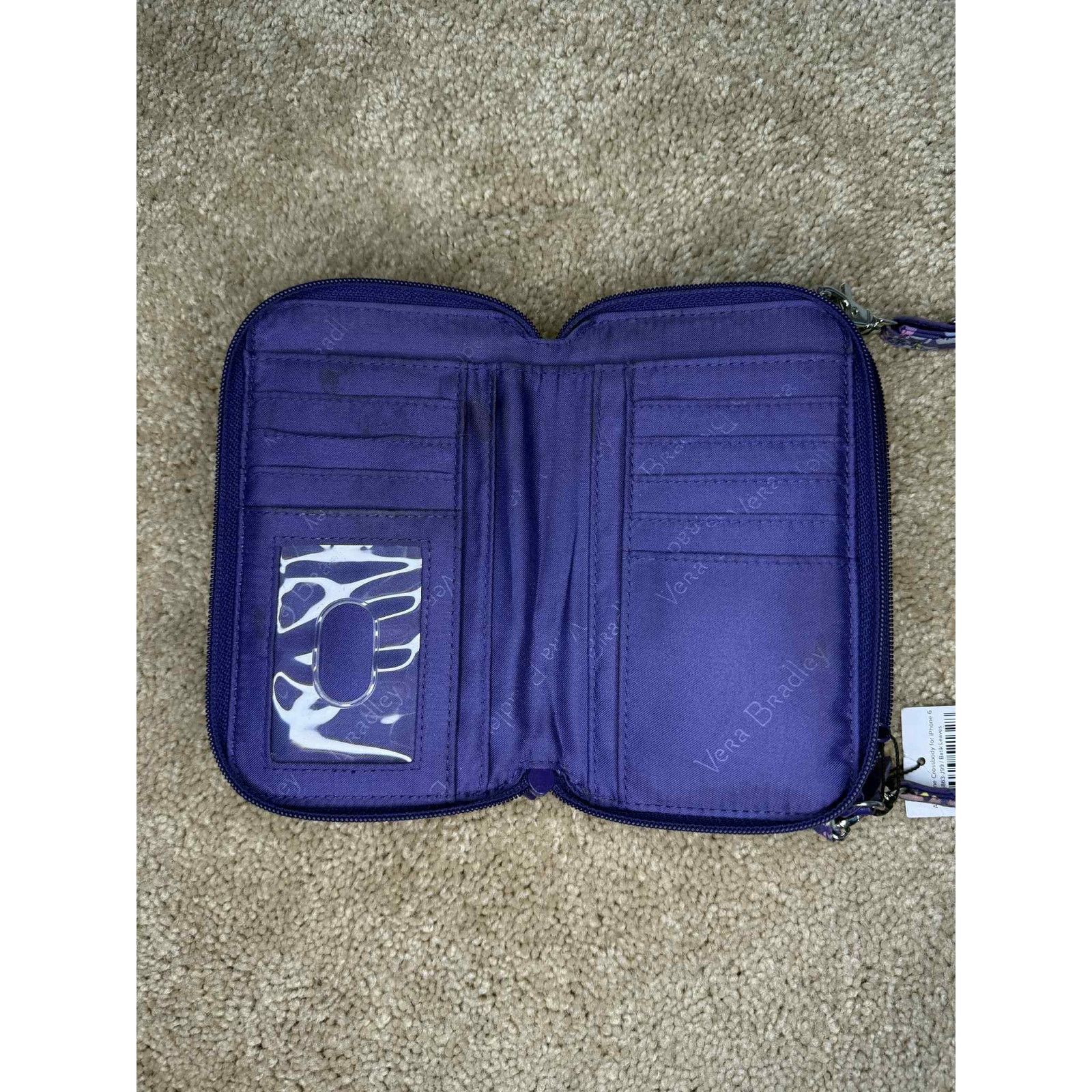 Vera Bradley NWT Vera Bradley All in One Crossbody for Iphone 6 Purple Size ONE SIZE - 7 Thumbnail