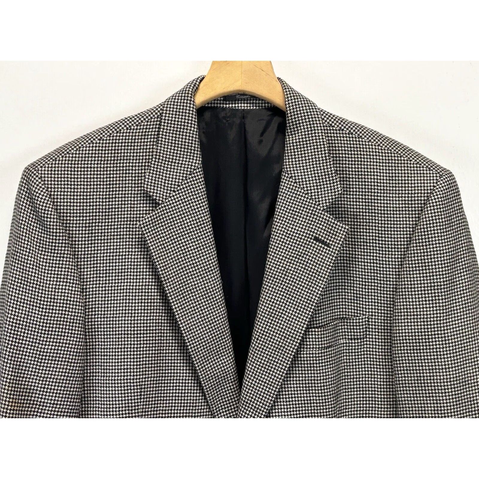 Loro Piana Arnold Brant Loro Piana 100% Cashmere Blazer Sz 44 R Mini Houndstooth Flaws Size 44R - 2 Thumbnail